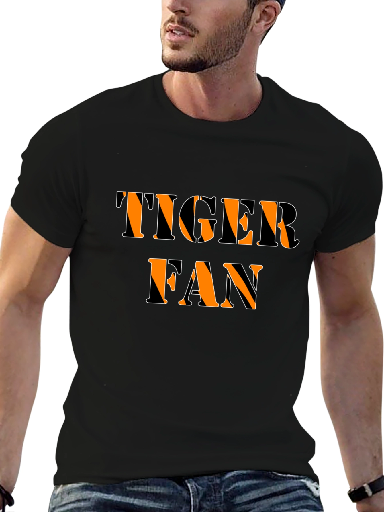 Tiger Fan T-Shirt - Black Graphic Tee