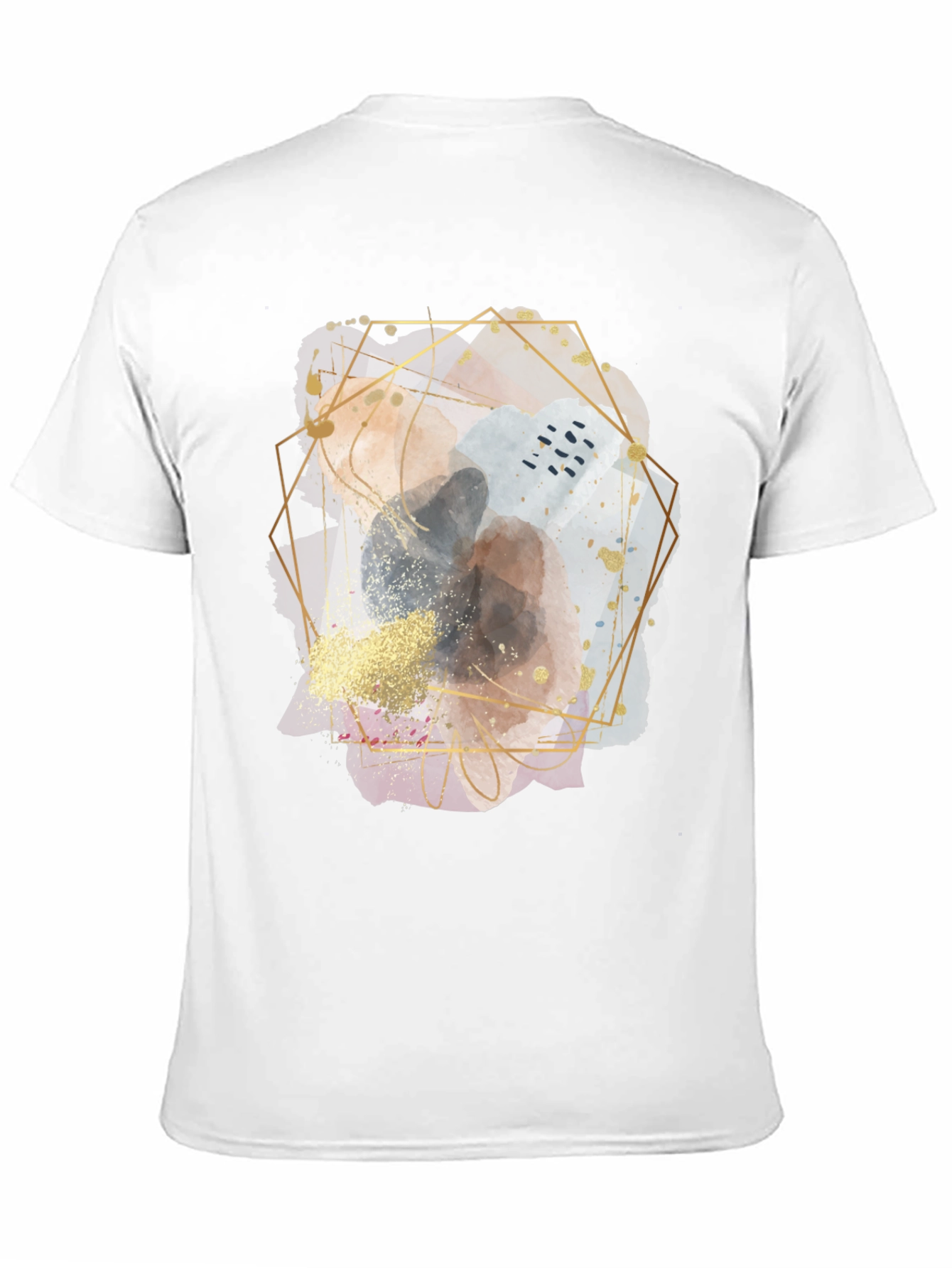 Abstract Geometric Graphic Black T-Shirt