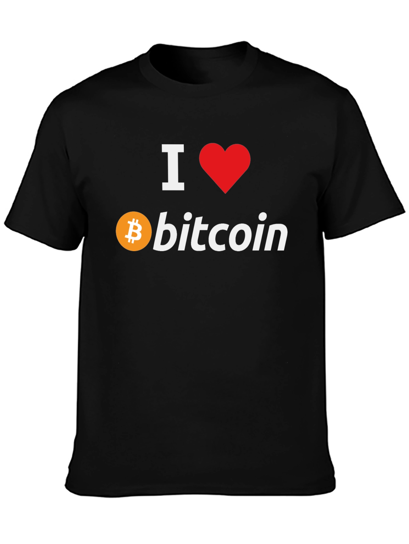 I Love Bitcoin Black T-Shirt