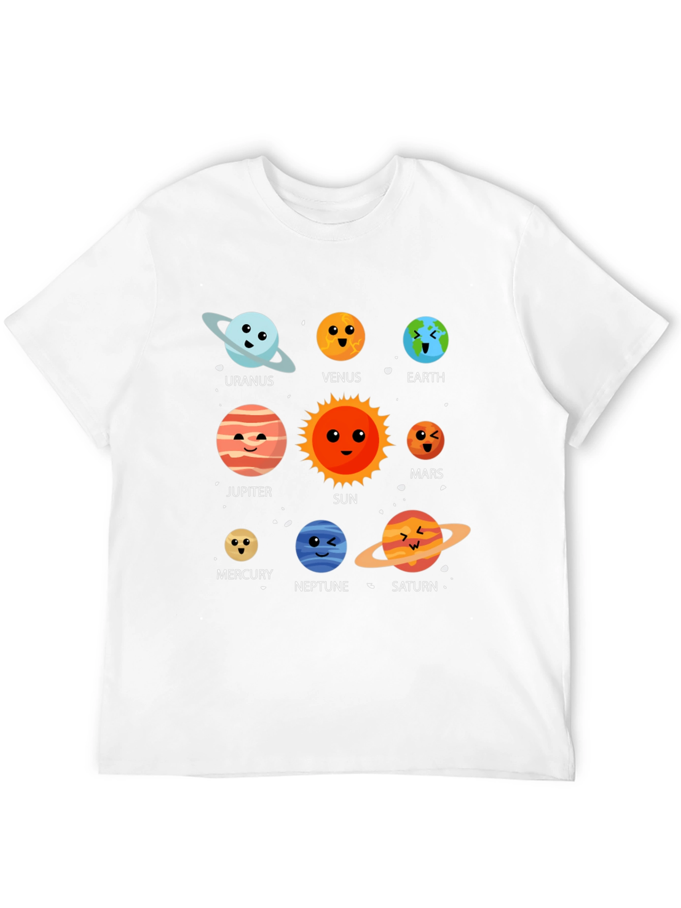 Solar System Planets Graphic T-Shirt - Space Theme