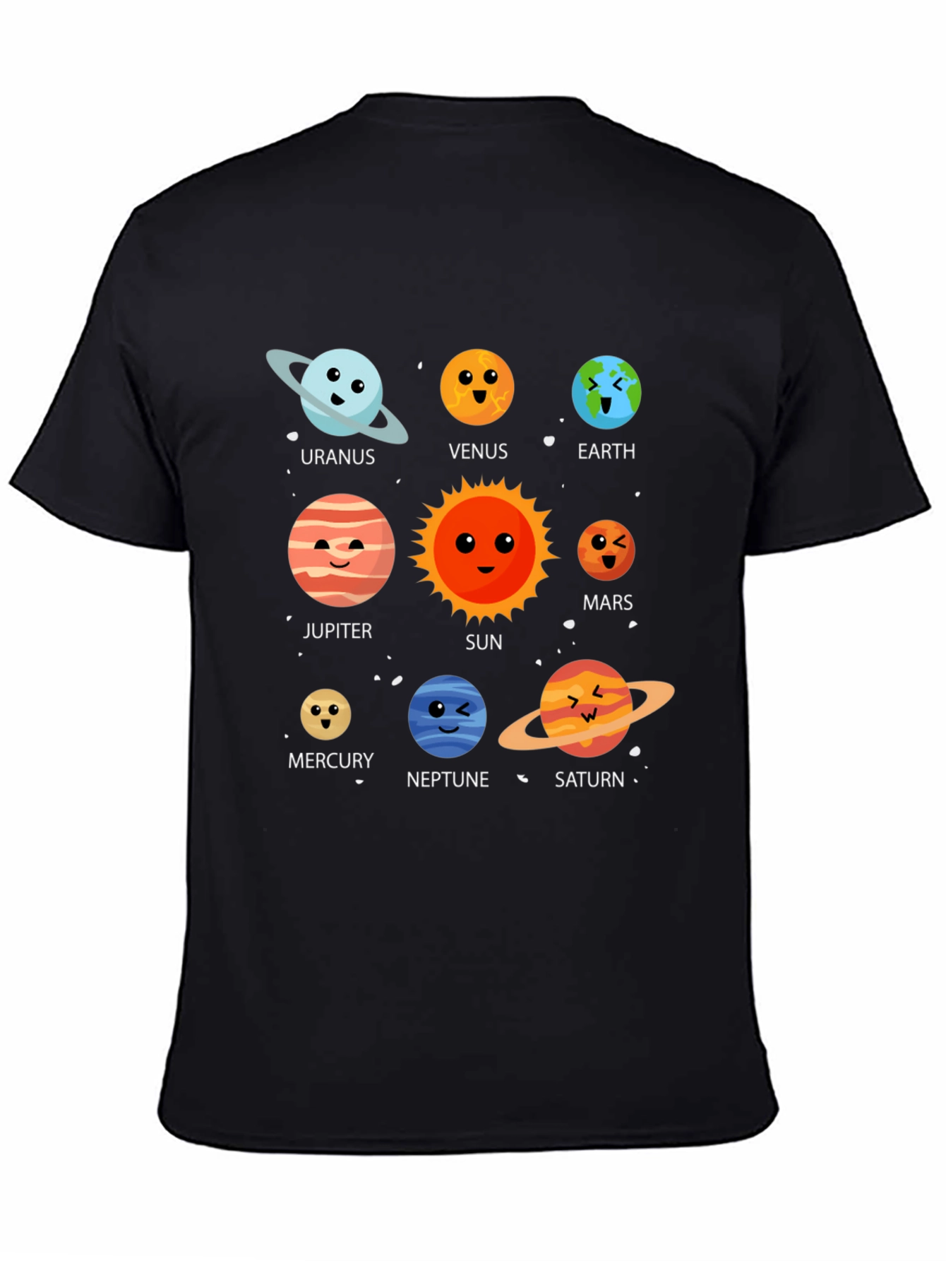Solar System Planets Graphic T-Shirt - Space Theme