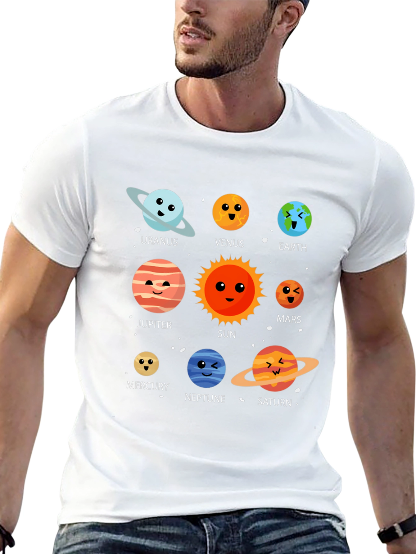 Solar System Planets Graphic T-Shirt - Space Theme