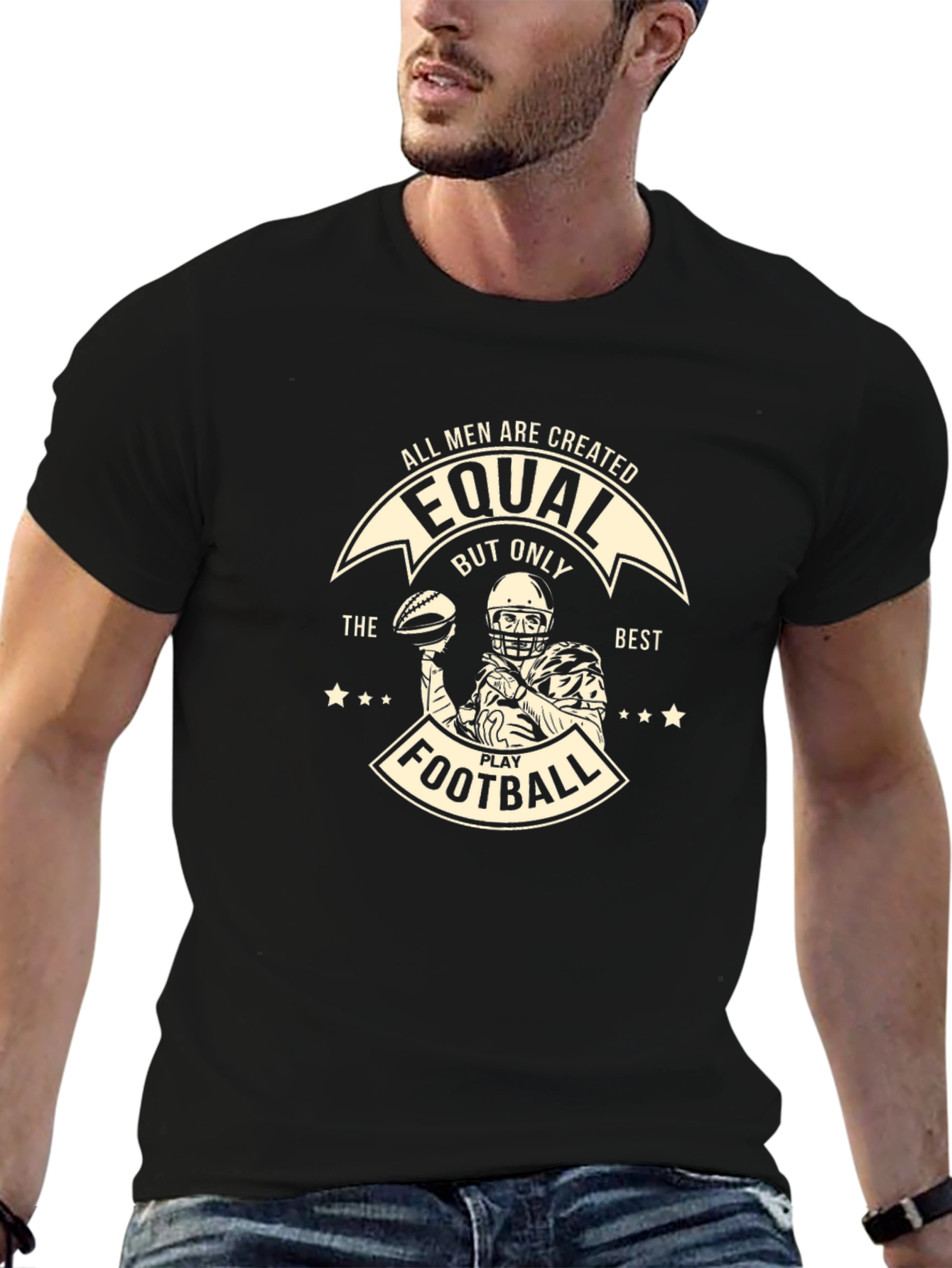 Equal Football Player Graphic T-Shirt