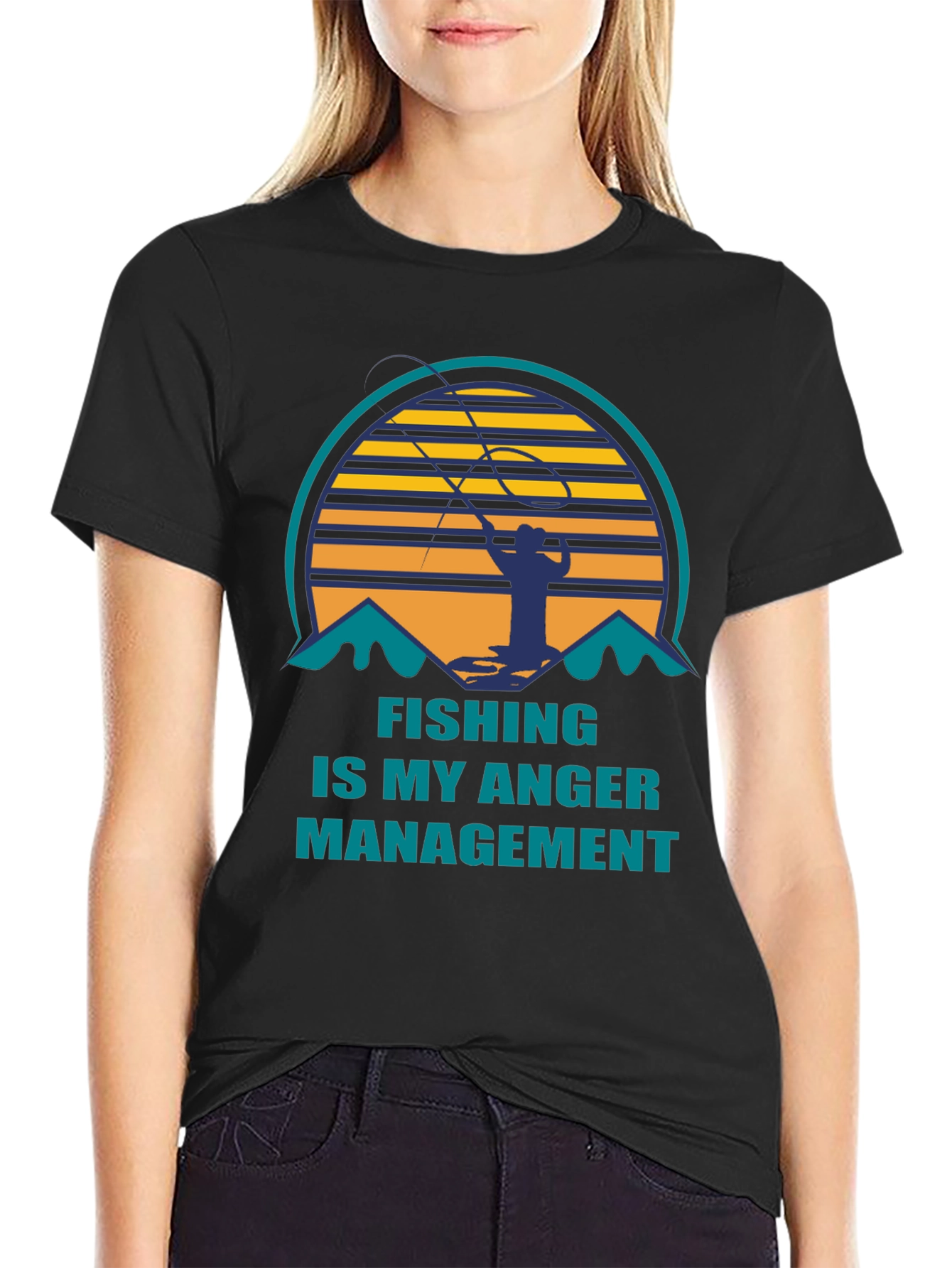 Fishing is My Anger Management Graphic T-Shirt