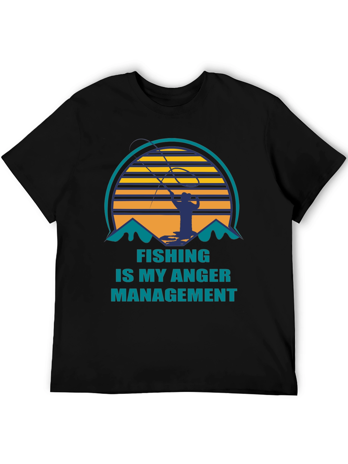 Fishing is My Anger Management Graphic T-Shirt