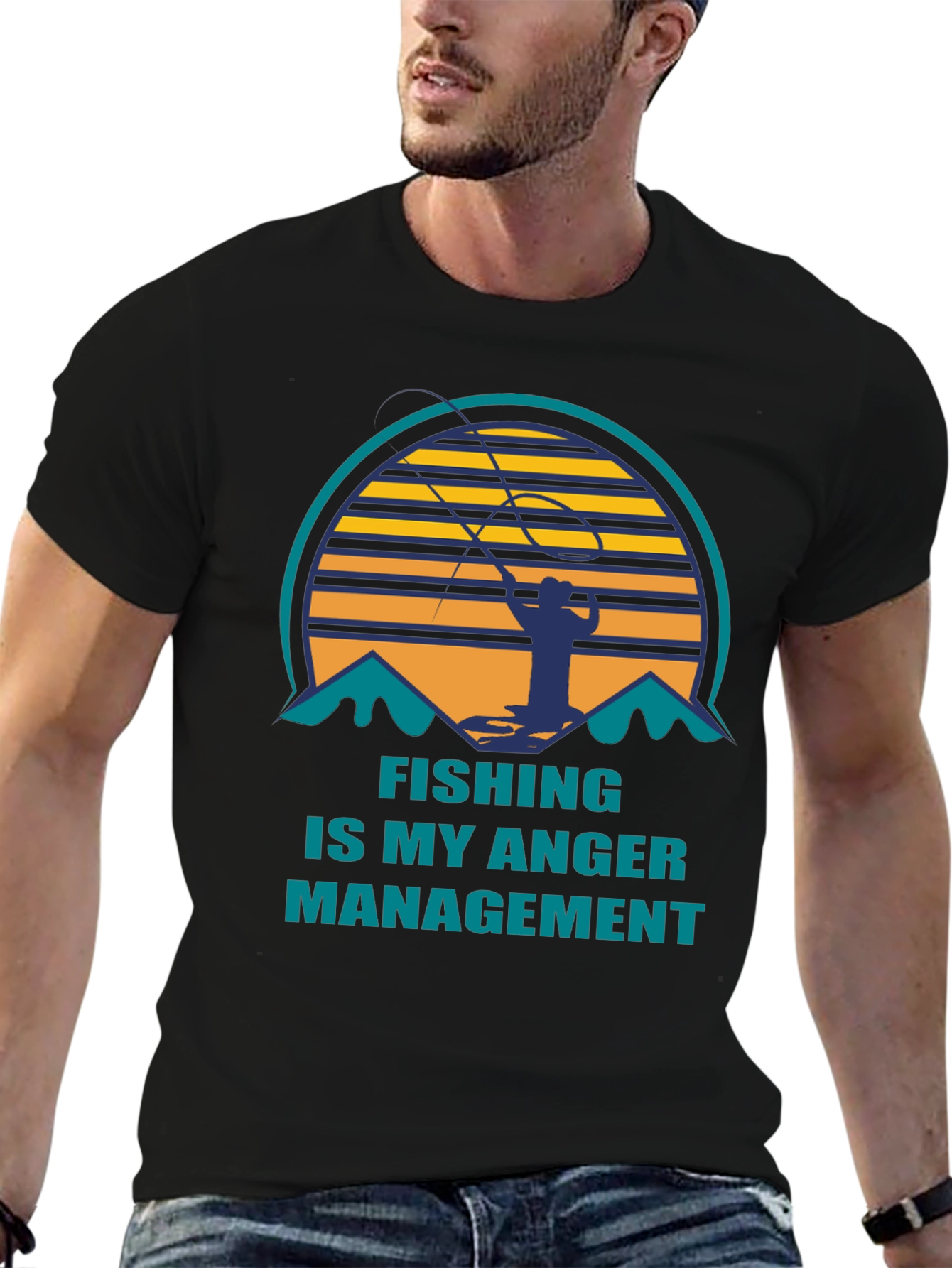 Fishing is My Anger Management Graphic T-Shirt