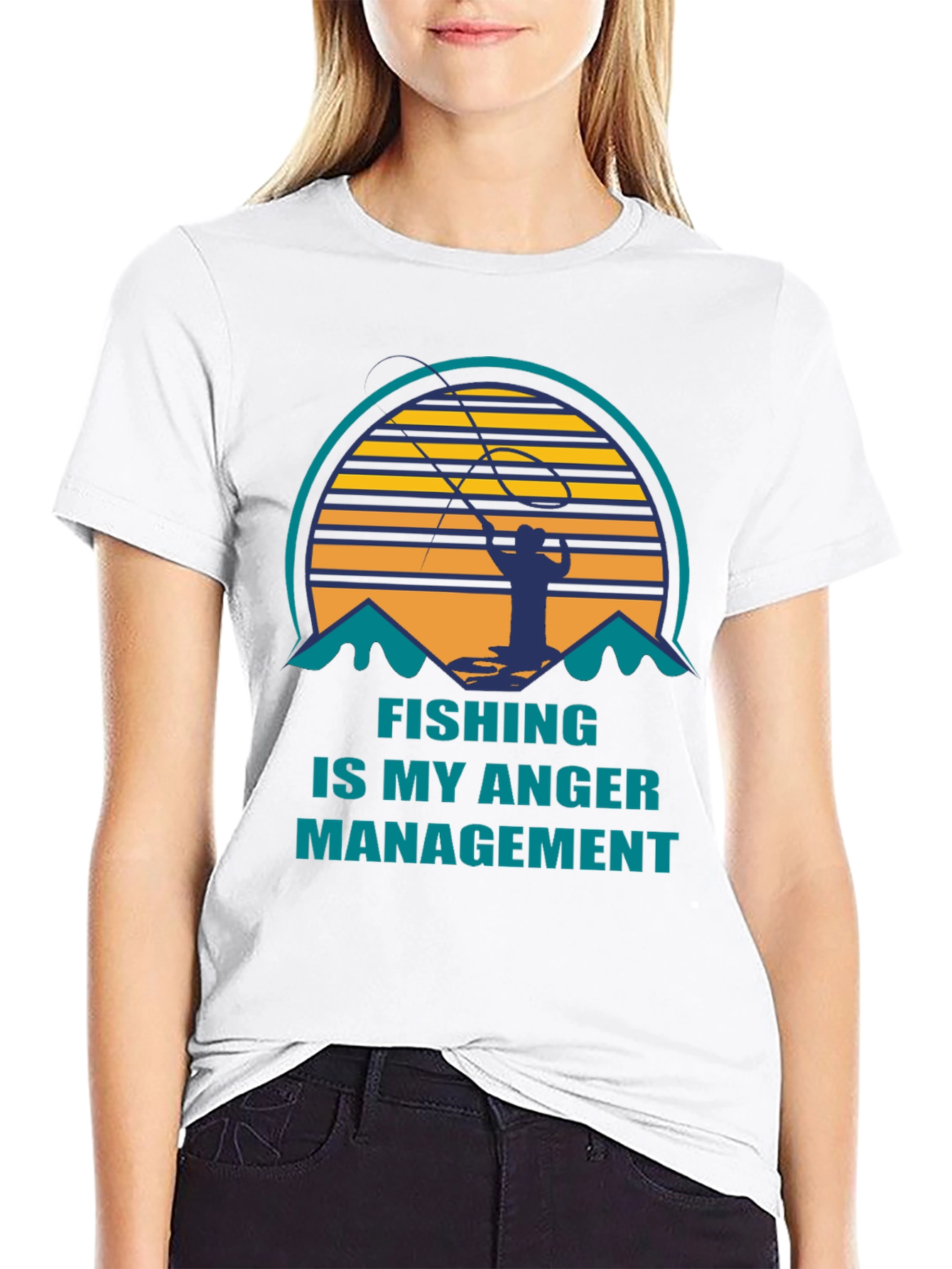Fishing is My Anger Management Graphic T-Shirt