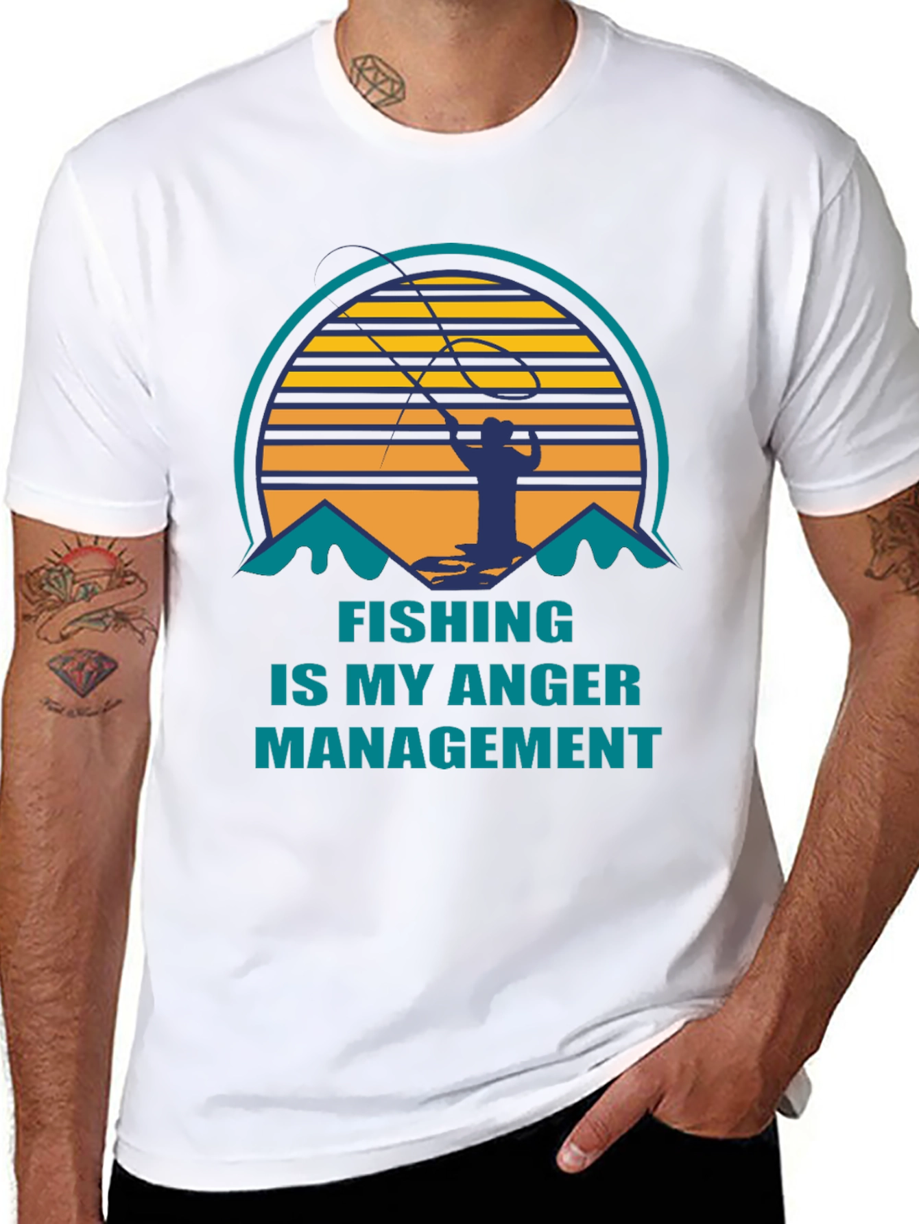 Fishing is My Anger Management Graphic T-Shirt