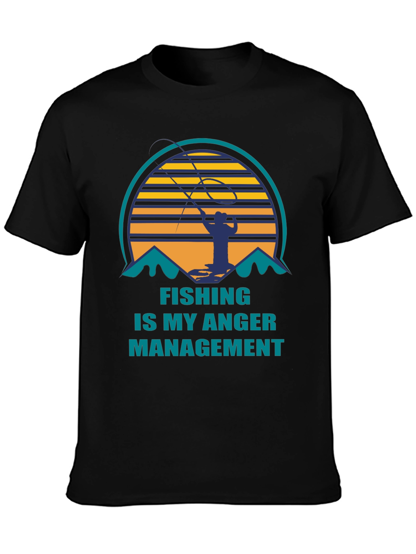 Fishing is My Anger Management Graphic T-Shirt