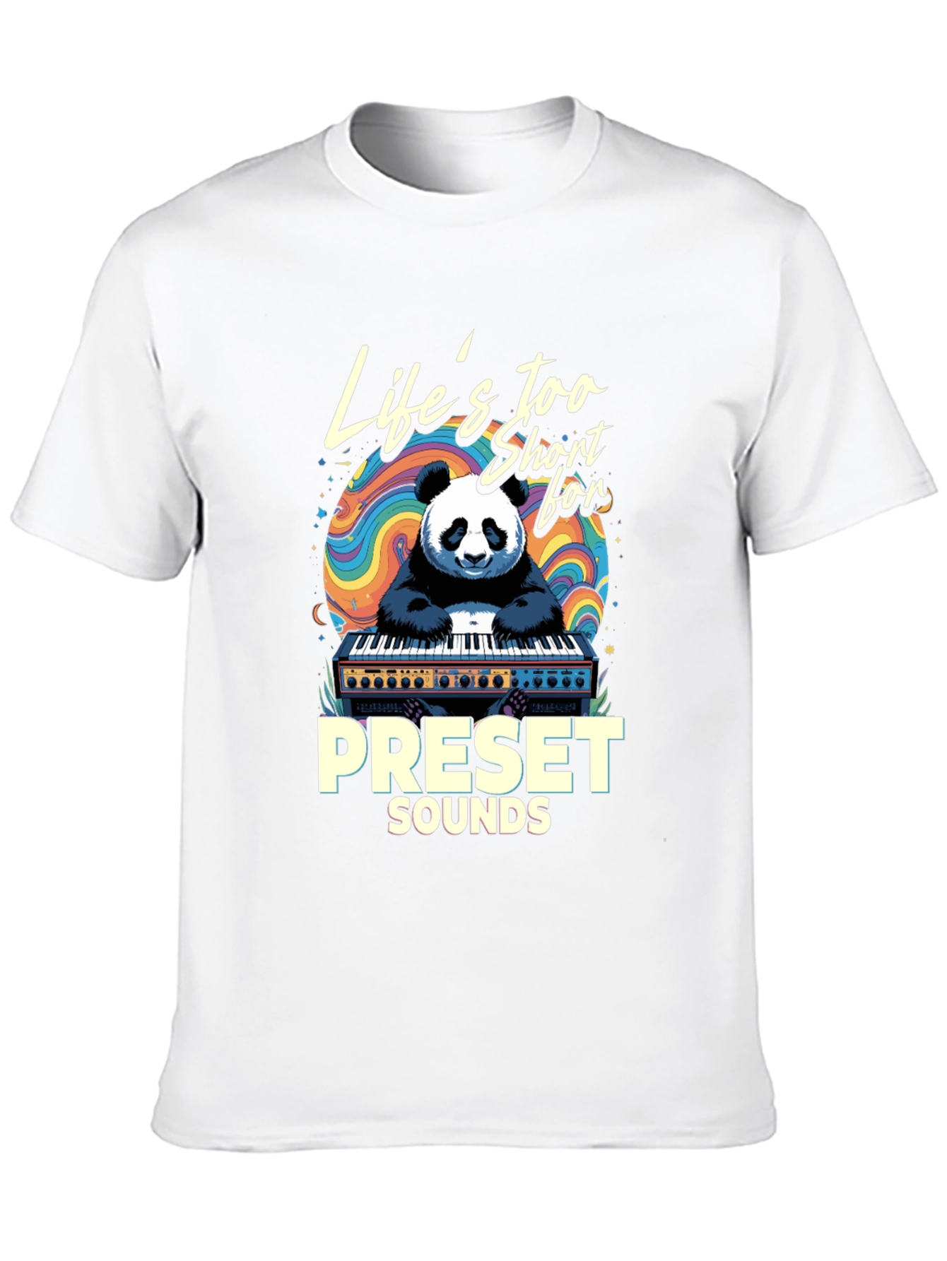 Lifes Too Short Panda Keyboardist Graphic Tee