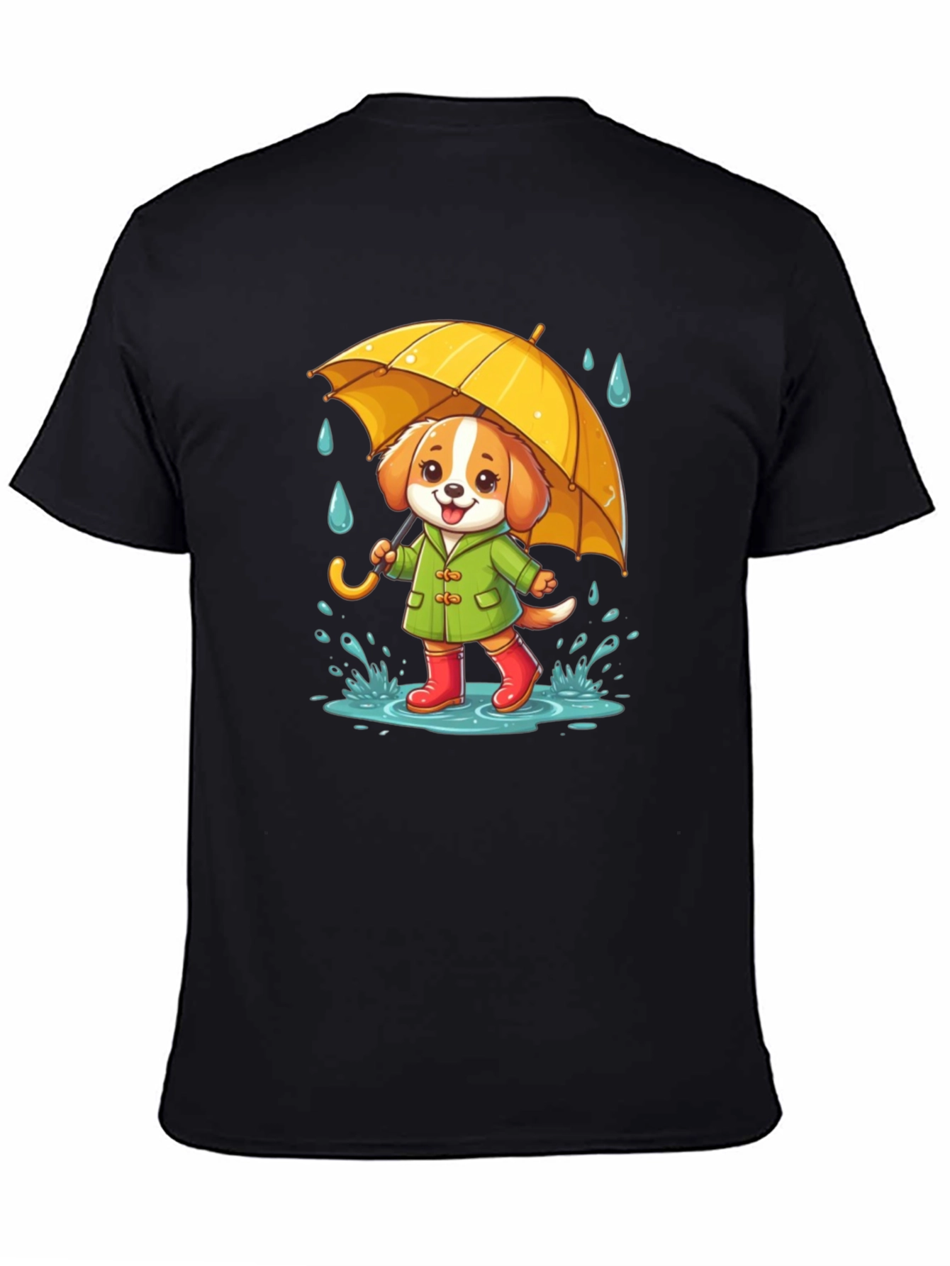 Cute Dog in Rain T-Shirt