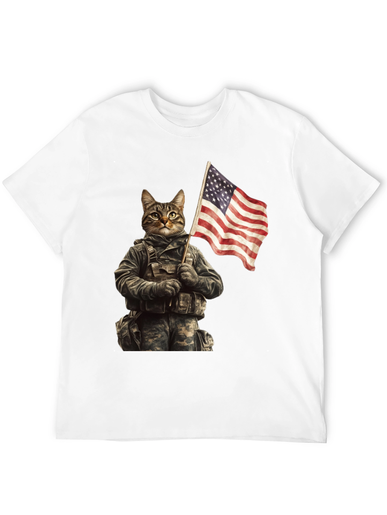 Patriotic Cat Soldier T-Shirt