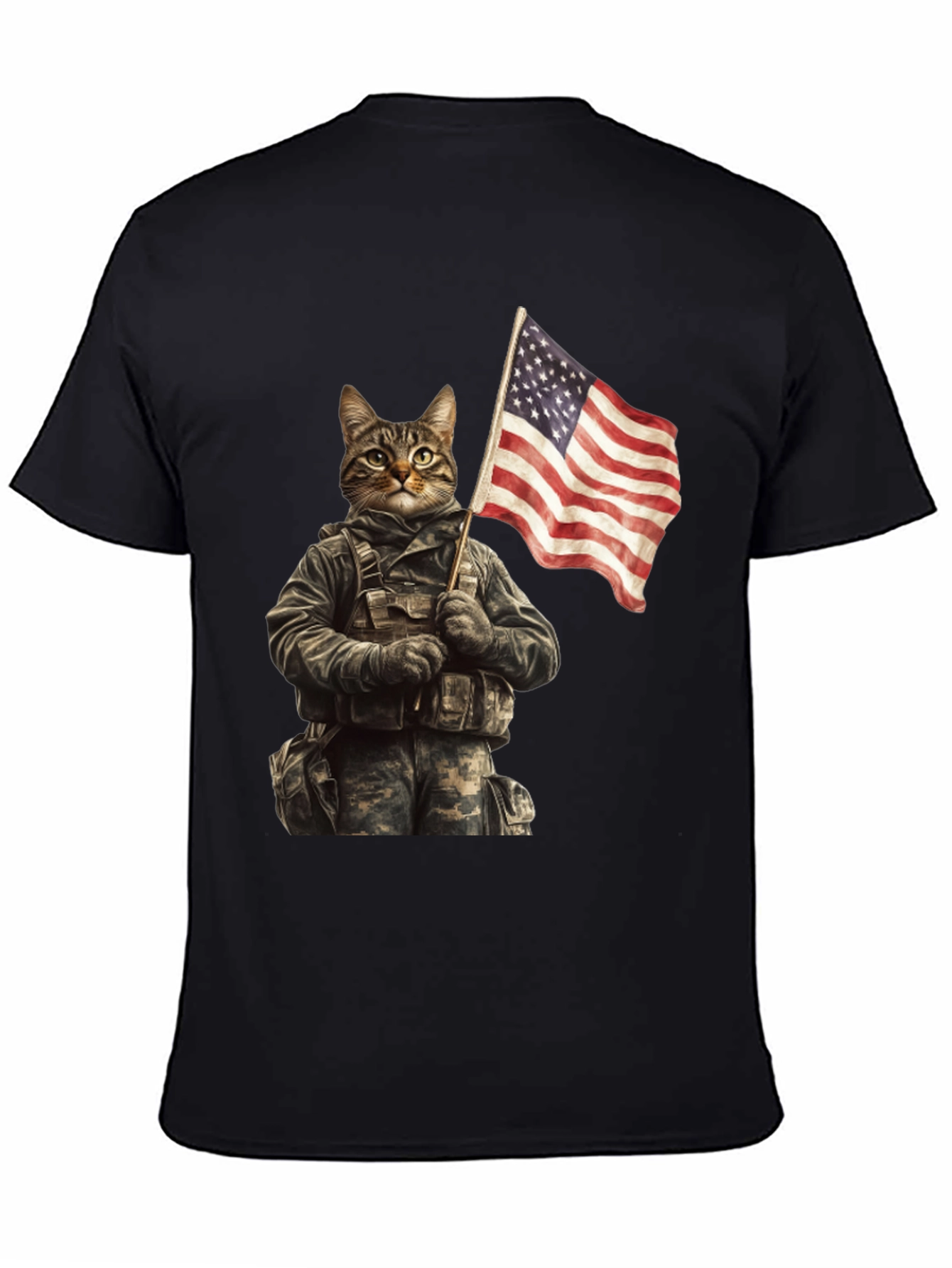 Patriotic Cat Soldier T-Shirt