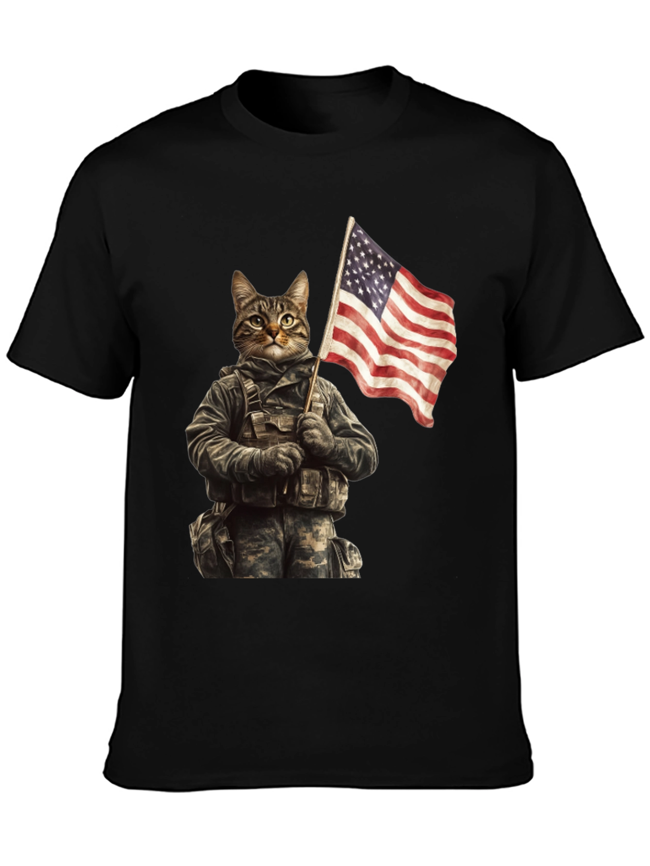 Patriotic Cat Soldier T-Shirt