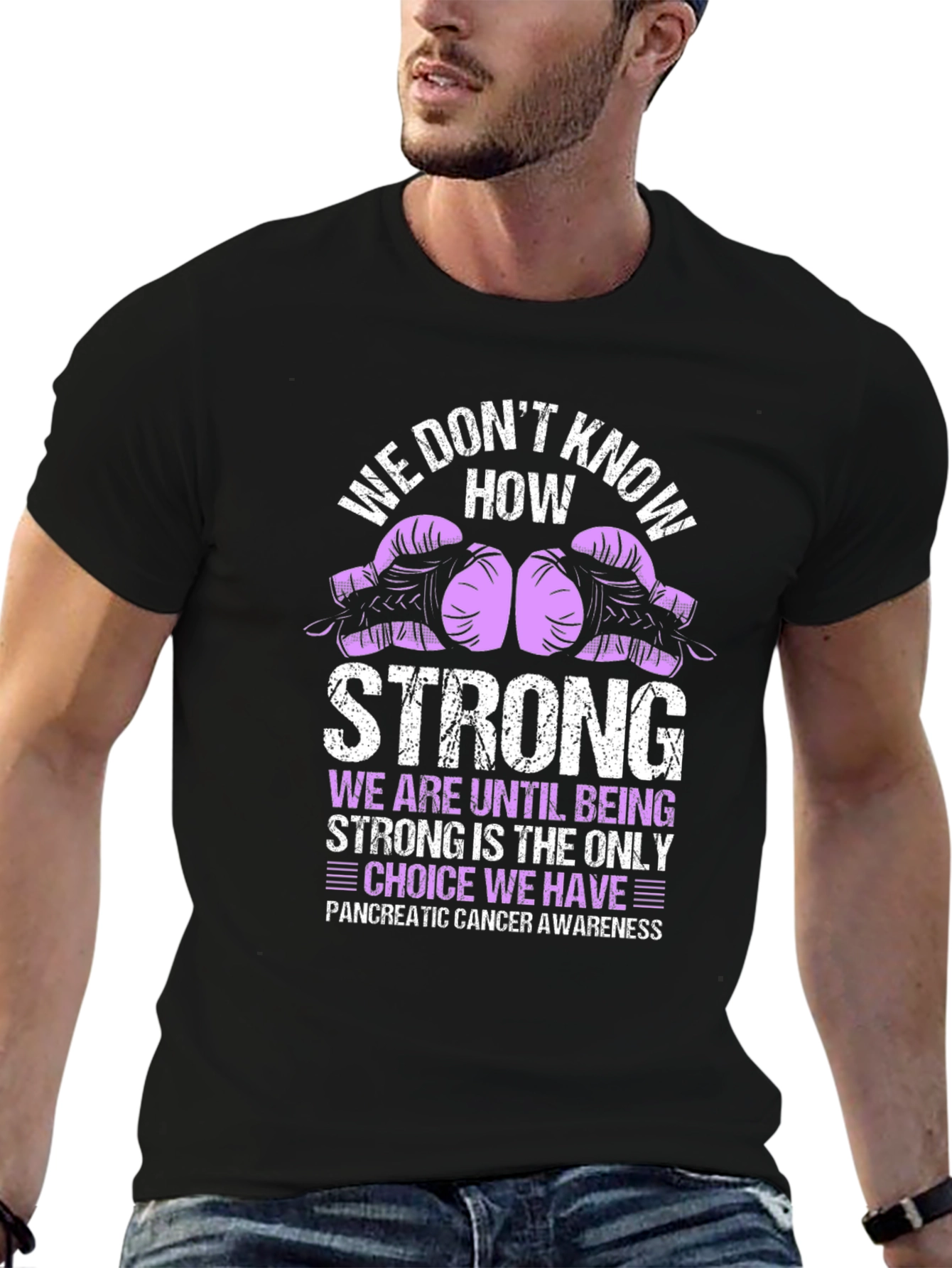 Pancreatic Cancer Awareness T-Shirt: Fight Strong