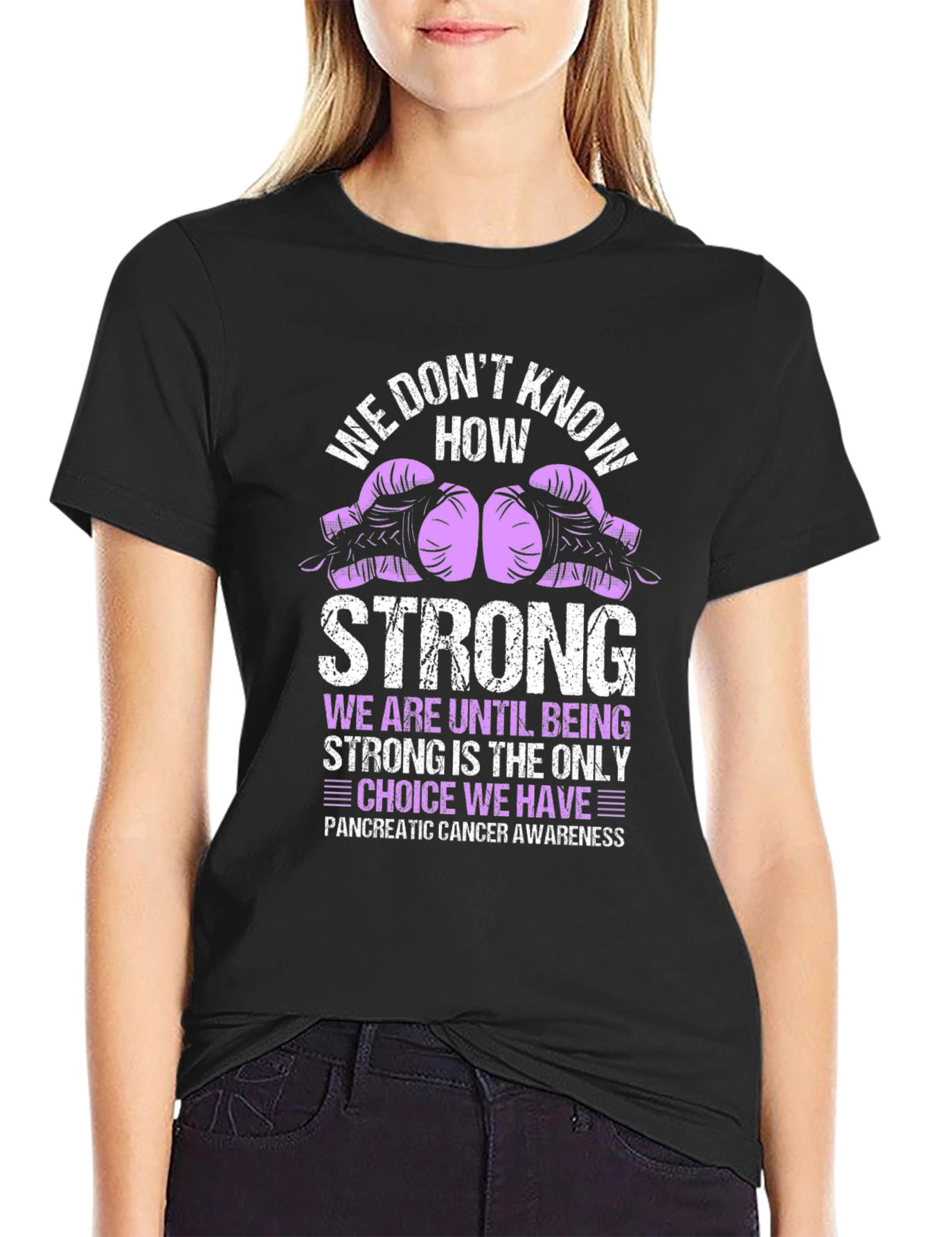 Pancreatic Cancer Awareness T-Shirt: Fight Strong
