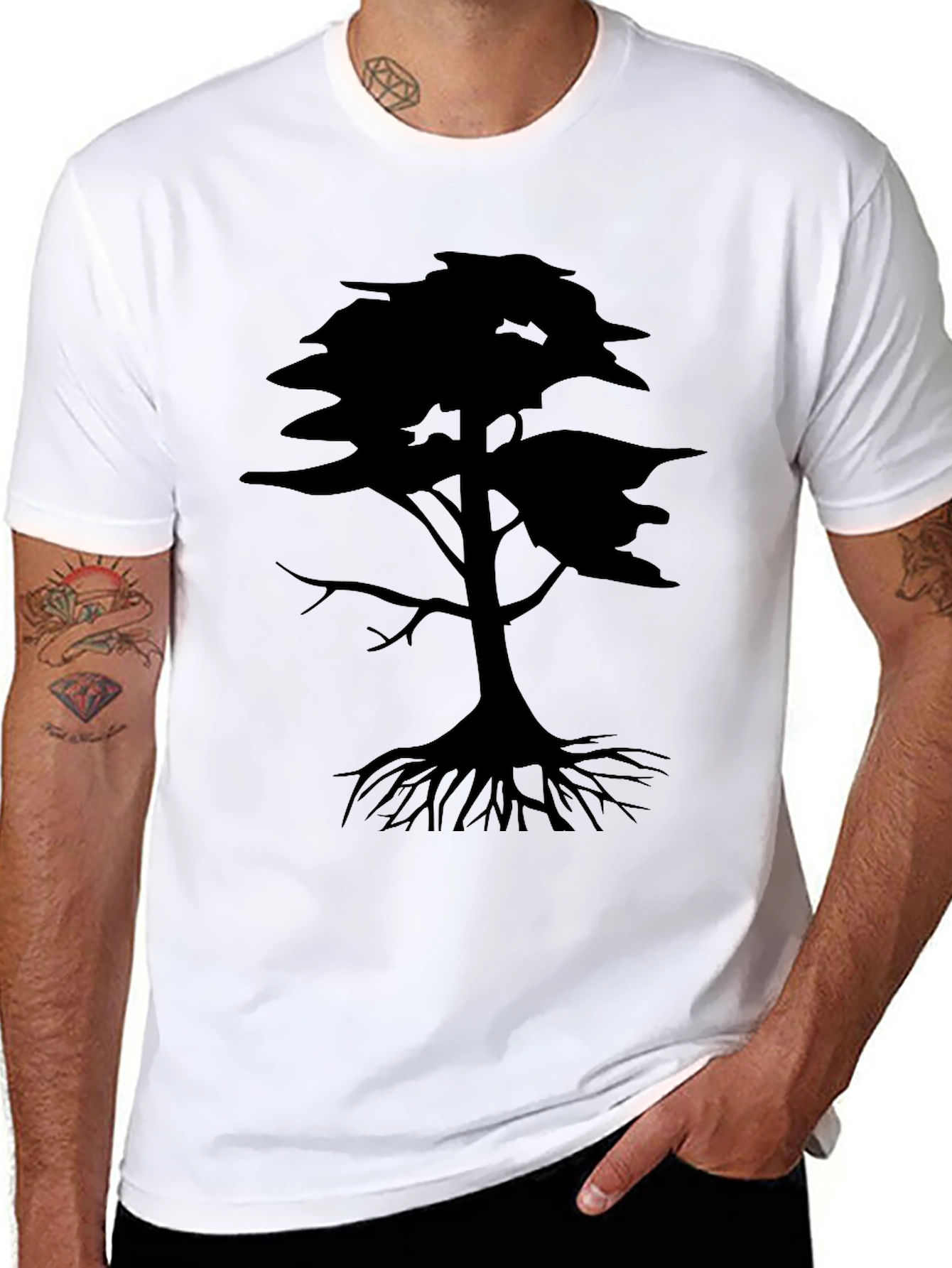 Black Tree Graphic T-Shirt - Nature Inspired Tee