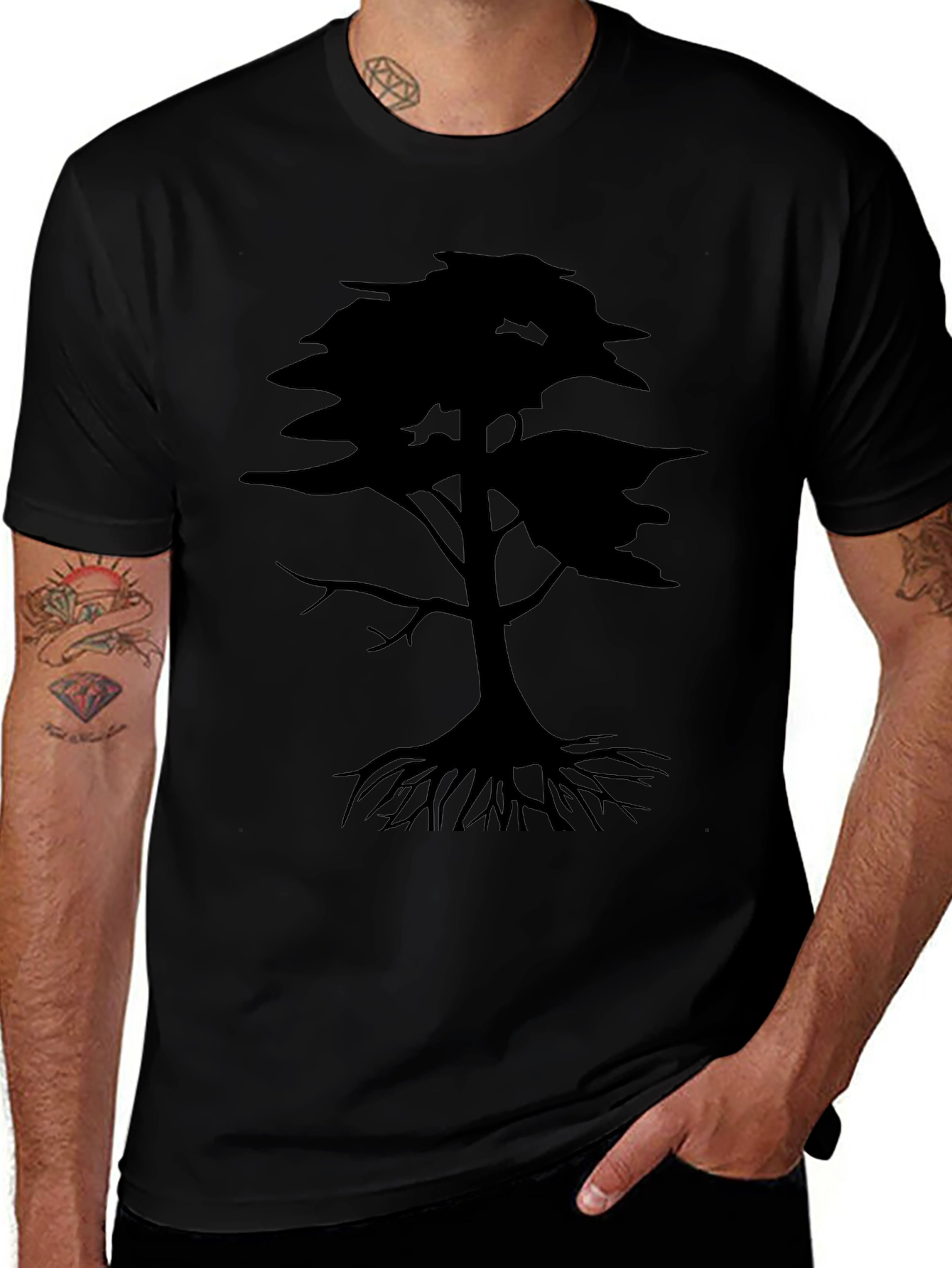 Black Tree Graphic T-Shirt - Nature Inspired Tee