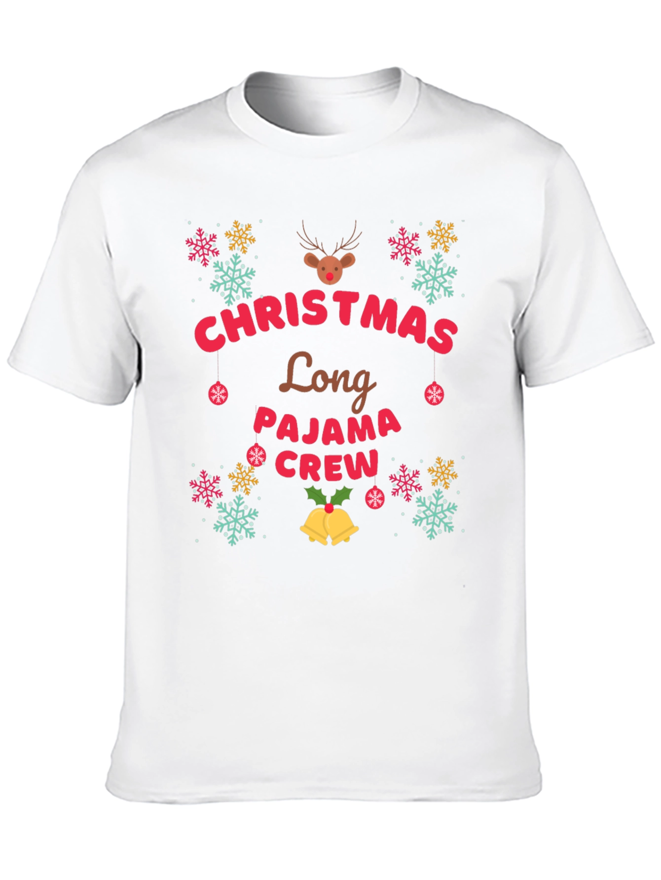 Christmas Long Pajama Crew T-Shirt