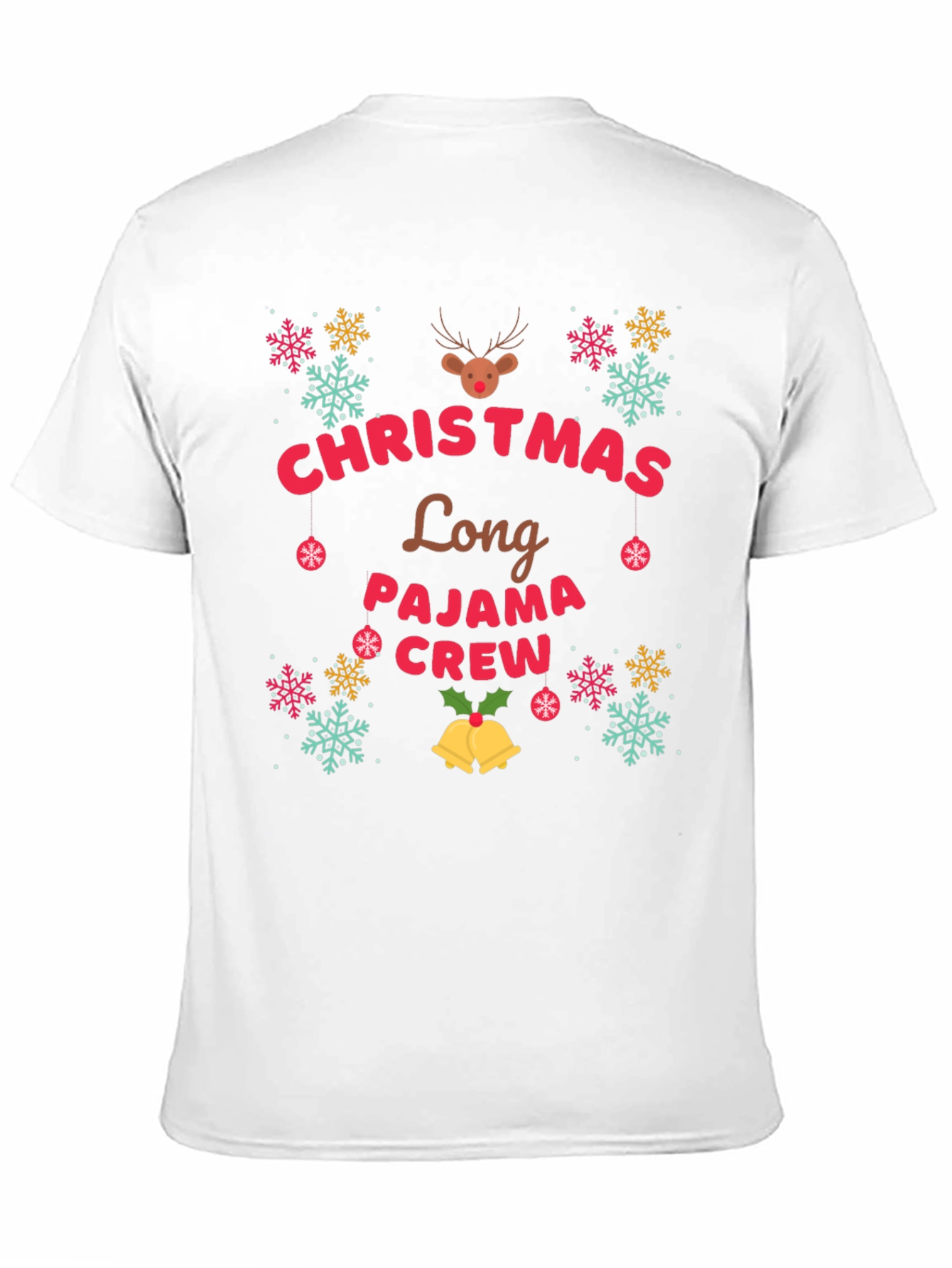 Christmas Long Pajama Crew T-Shirt
