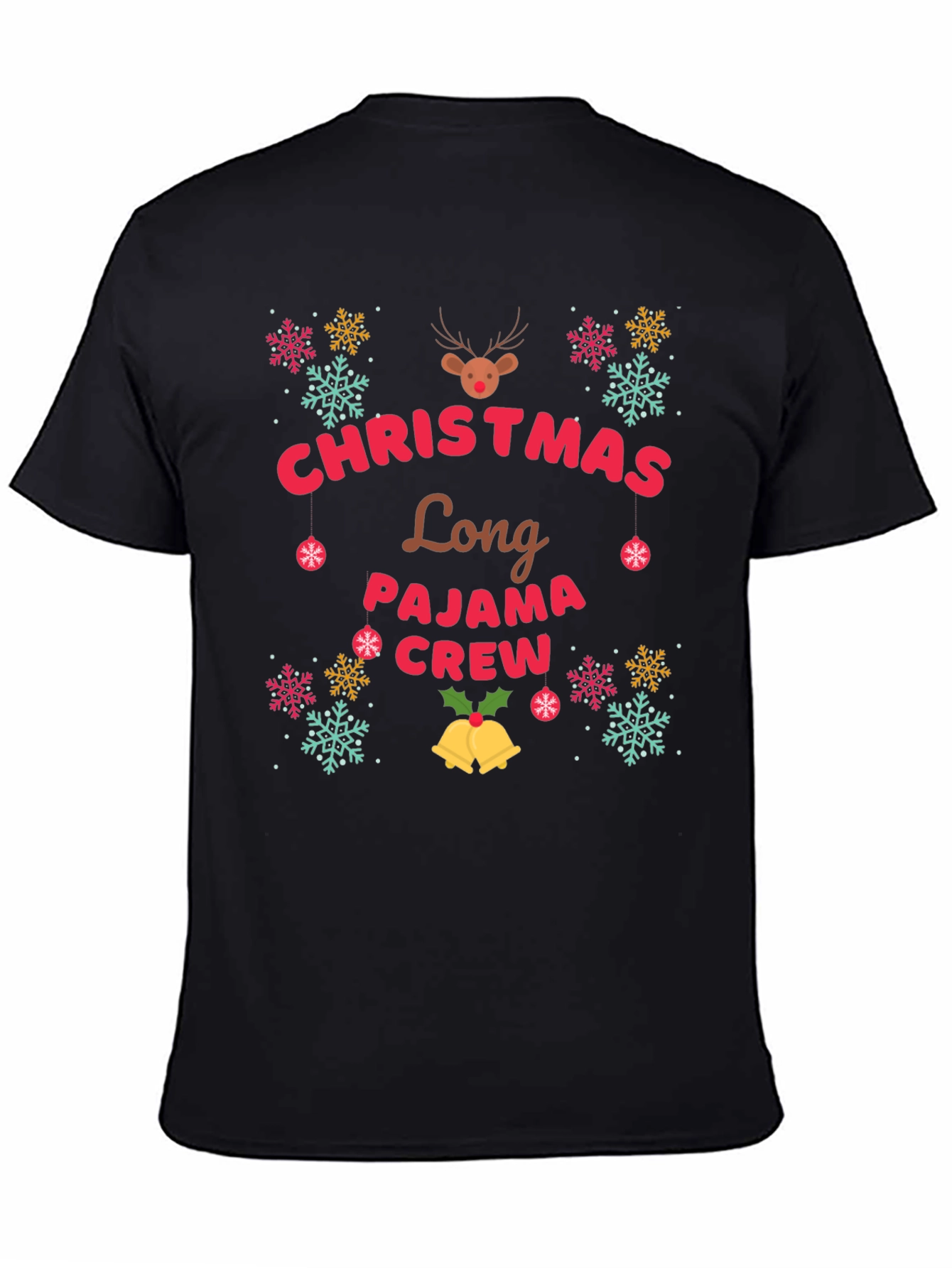 Christmas Long Pajama Crew T-Shirt