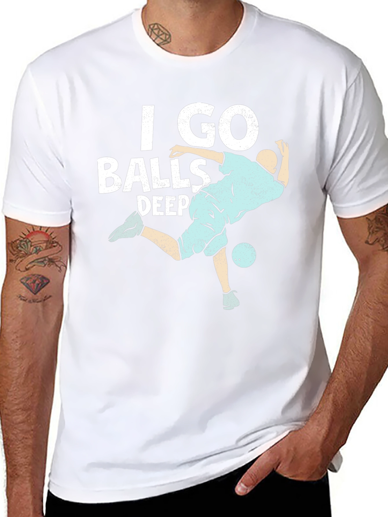 I Go Balls Deep T-Shirt Black Cotton Graphic Tee