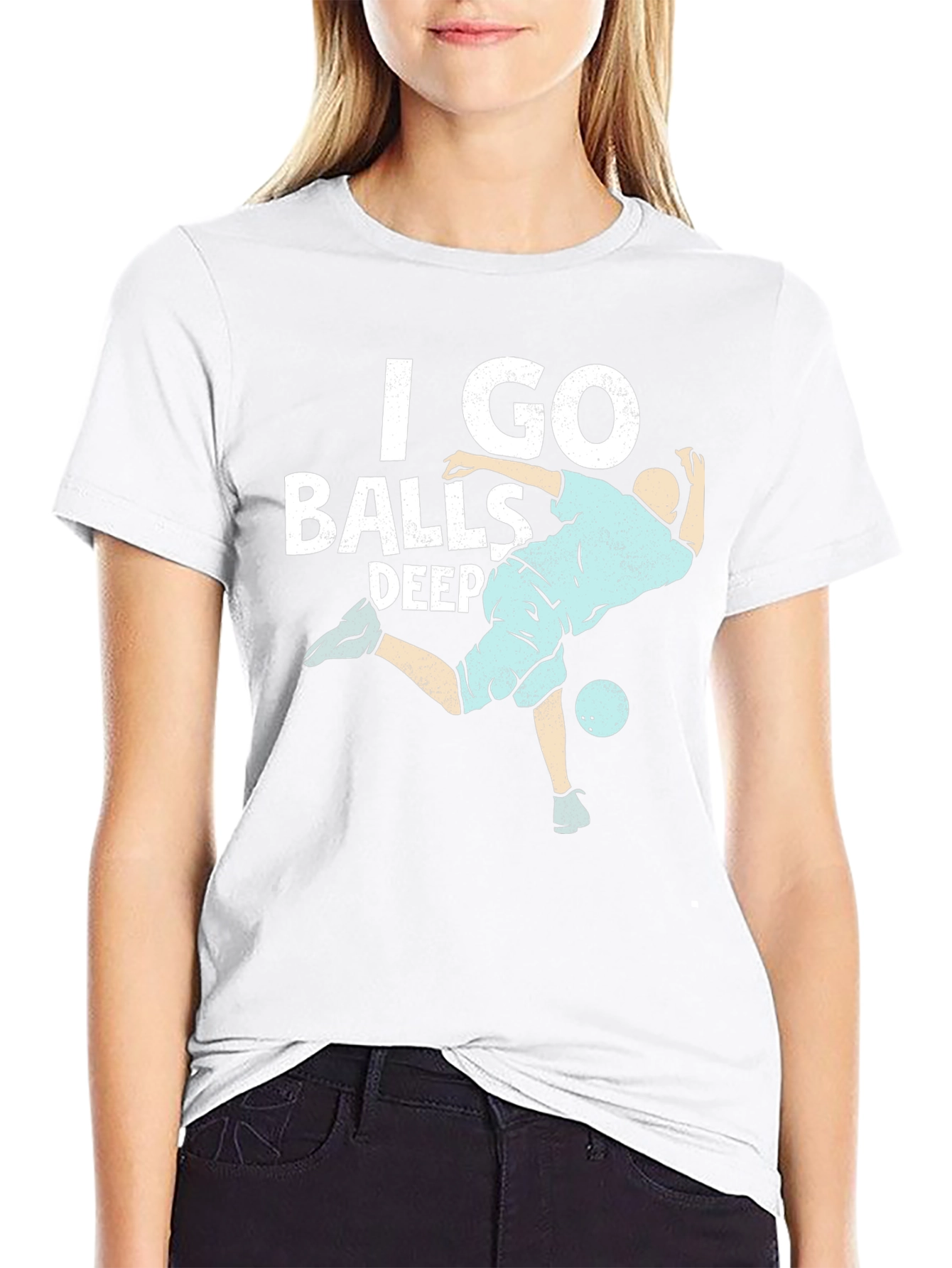 I Go Balls Deep T-Shirt Black Cotton Graphic Tee