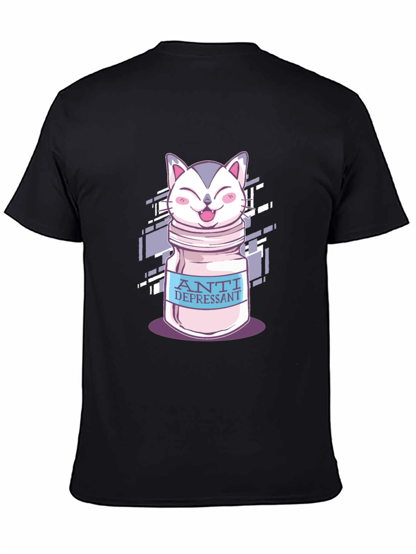 Anti Depressant Cat Graphic T-Shirt