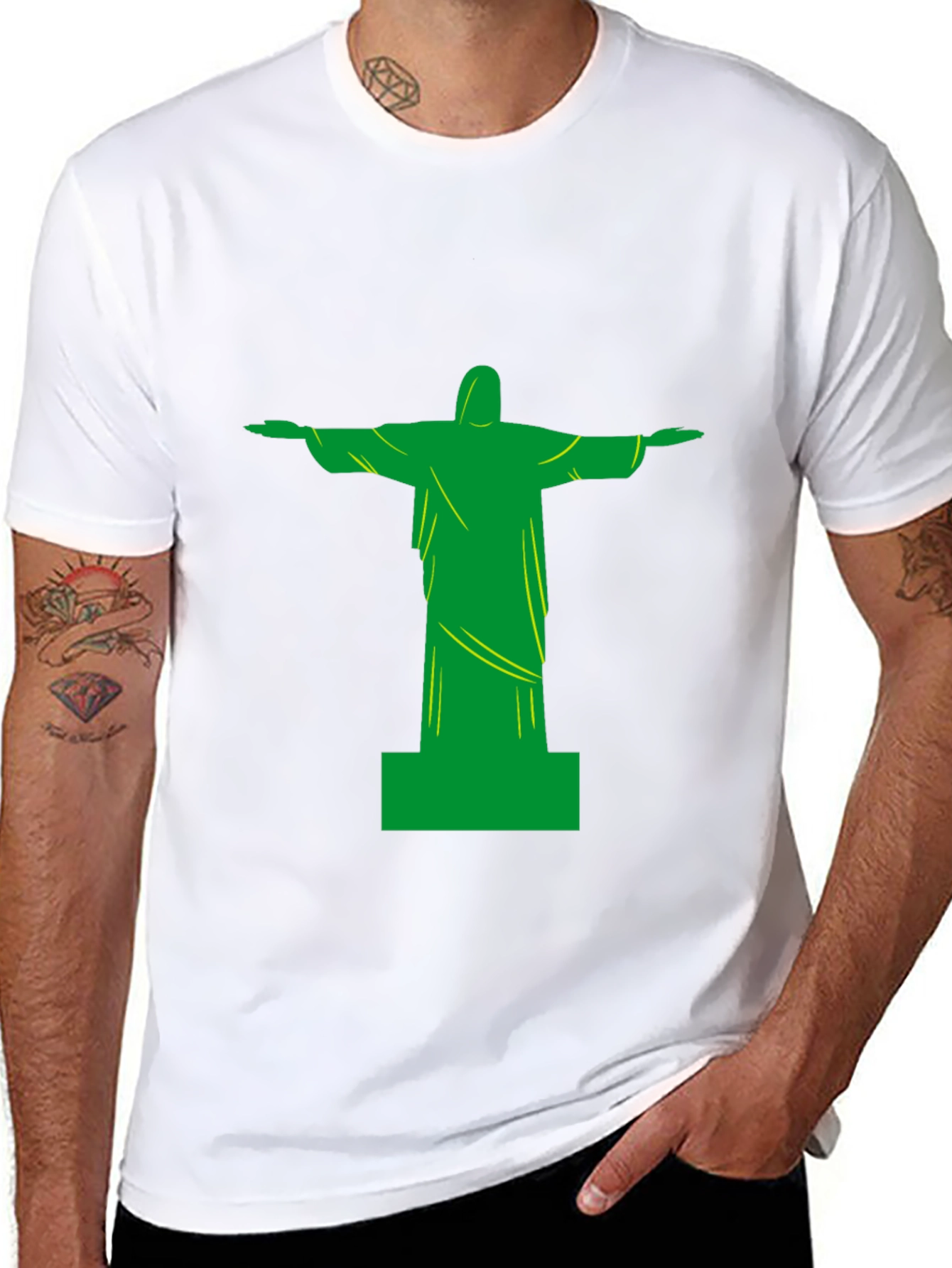Rio Statue Tee - Black Graphic T-Shirt