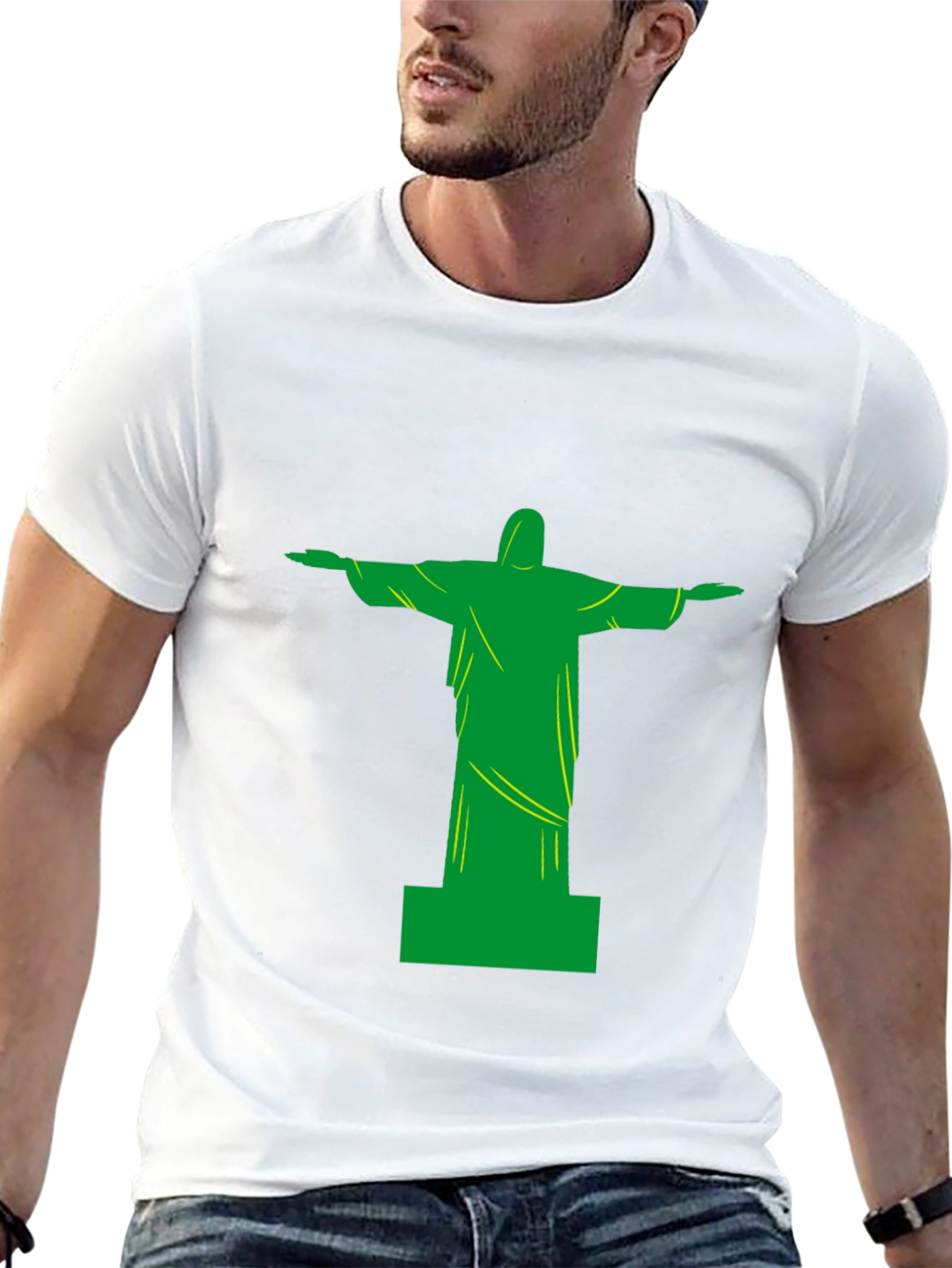 Rio Statue Tee - Black Graphic T-Shirt