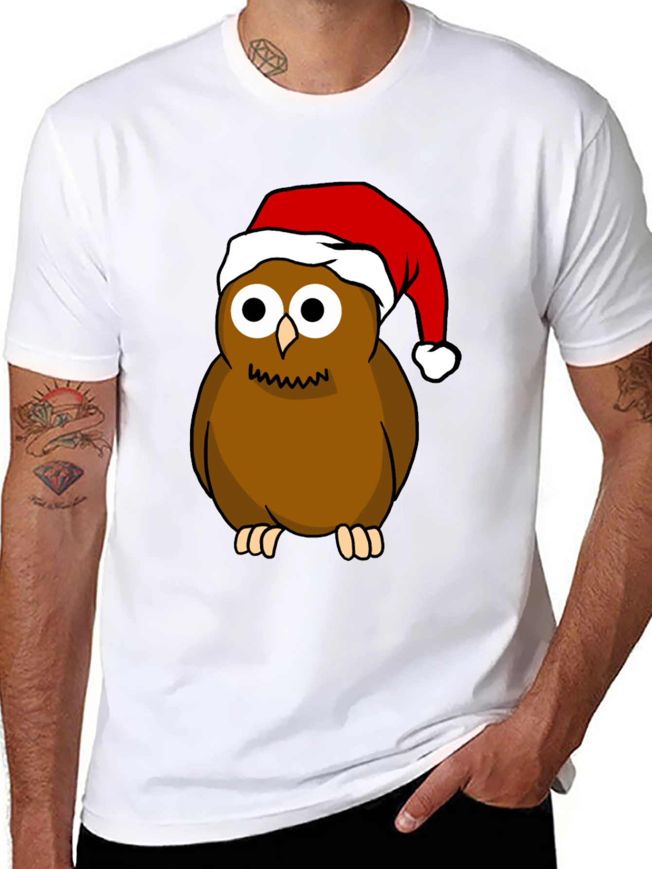 Festive Owl T-Shirt: Holiday Edition