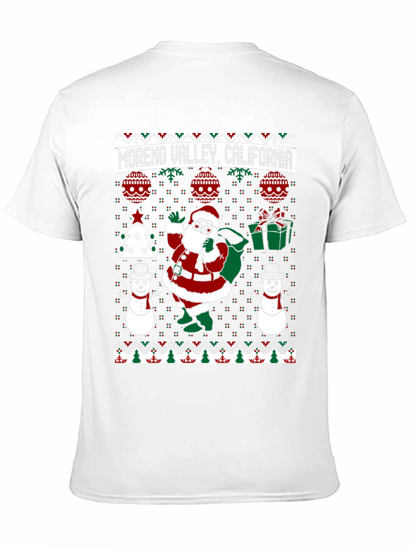 Moreno Valley California Santa Ugly Christmas T-Shirt