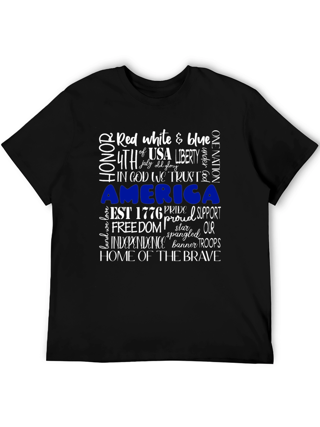 Patriotic Graphic T-Shirt: Red White & Blue USA Pride