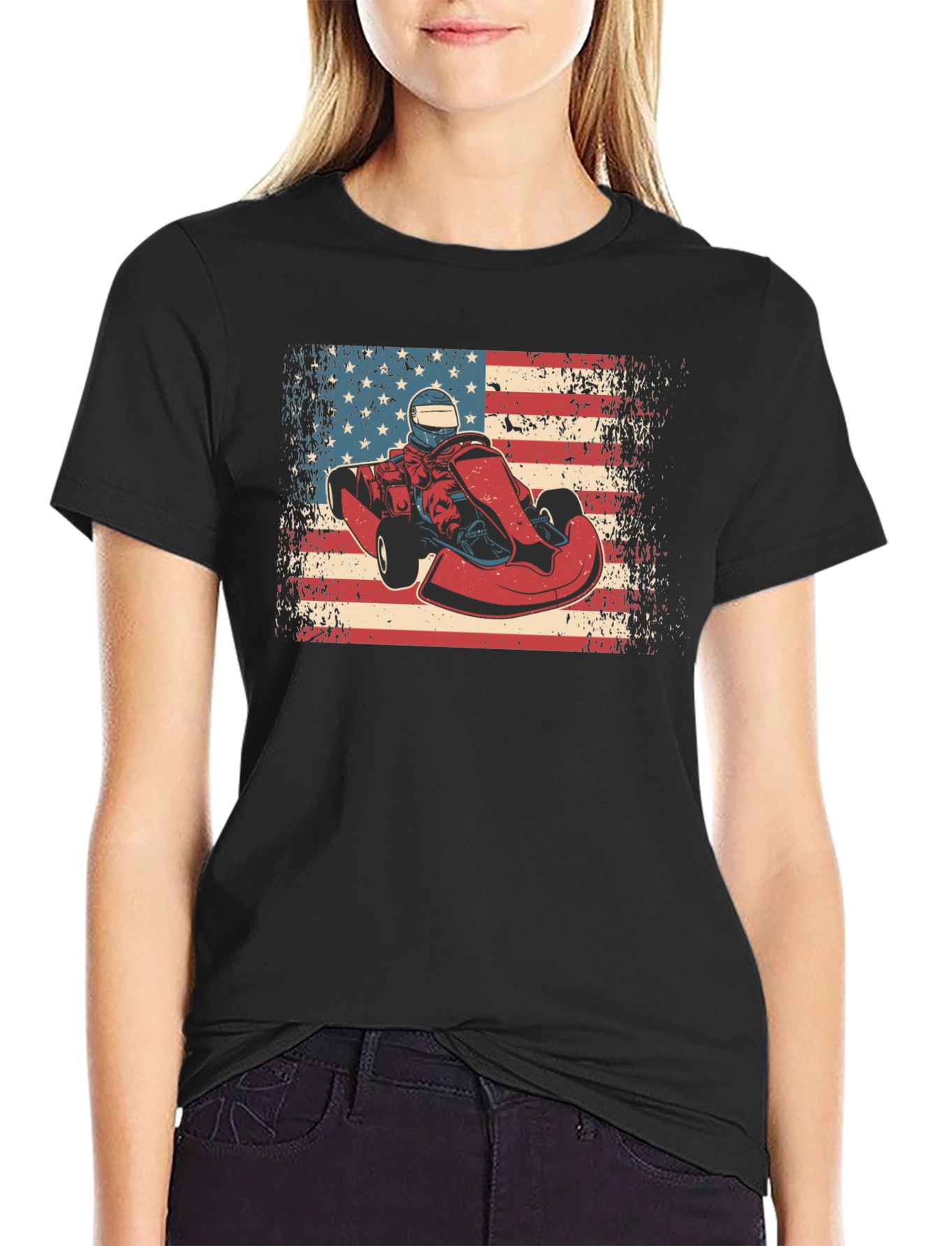 American Kart Racer Graphic T-Shirt