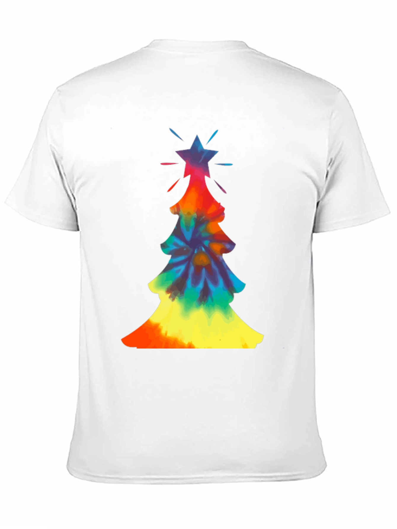 Tie-Dye Christmas Tree Graphic Tee