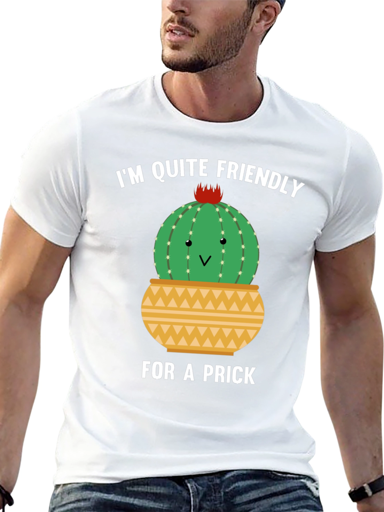 Friendly Cactus Graphic Tee - Humor T-Shirt
