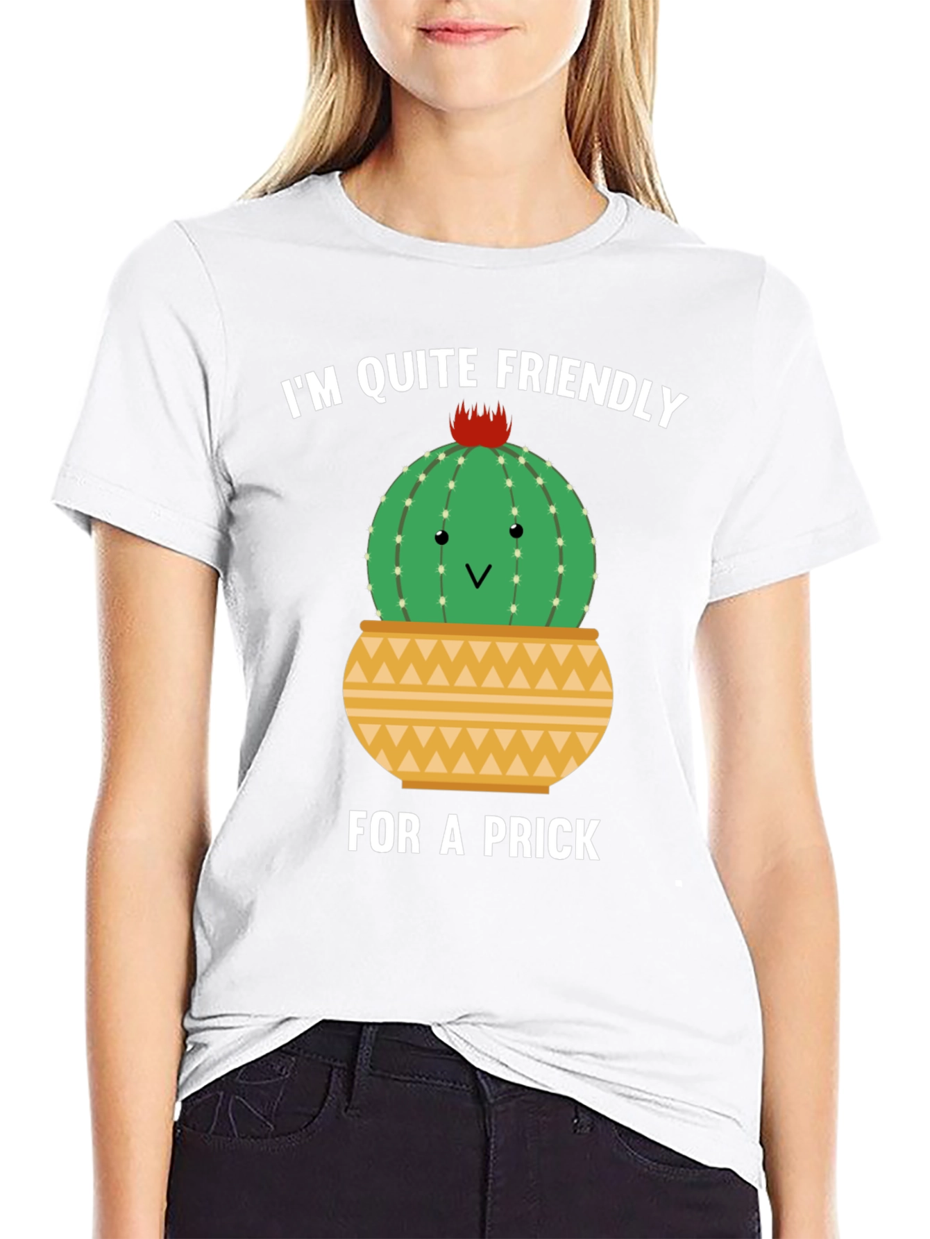 Friendly Cactus Graphic Tee - Humor T-Shirt