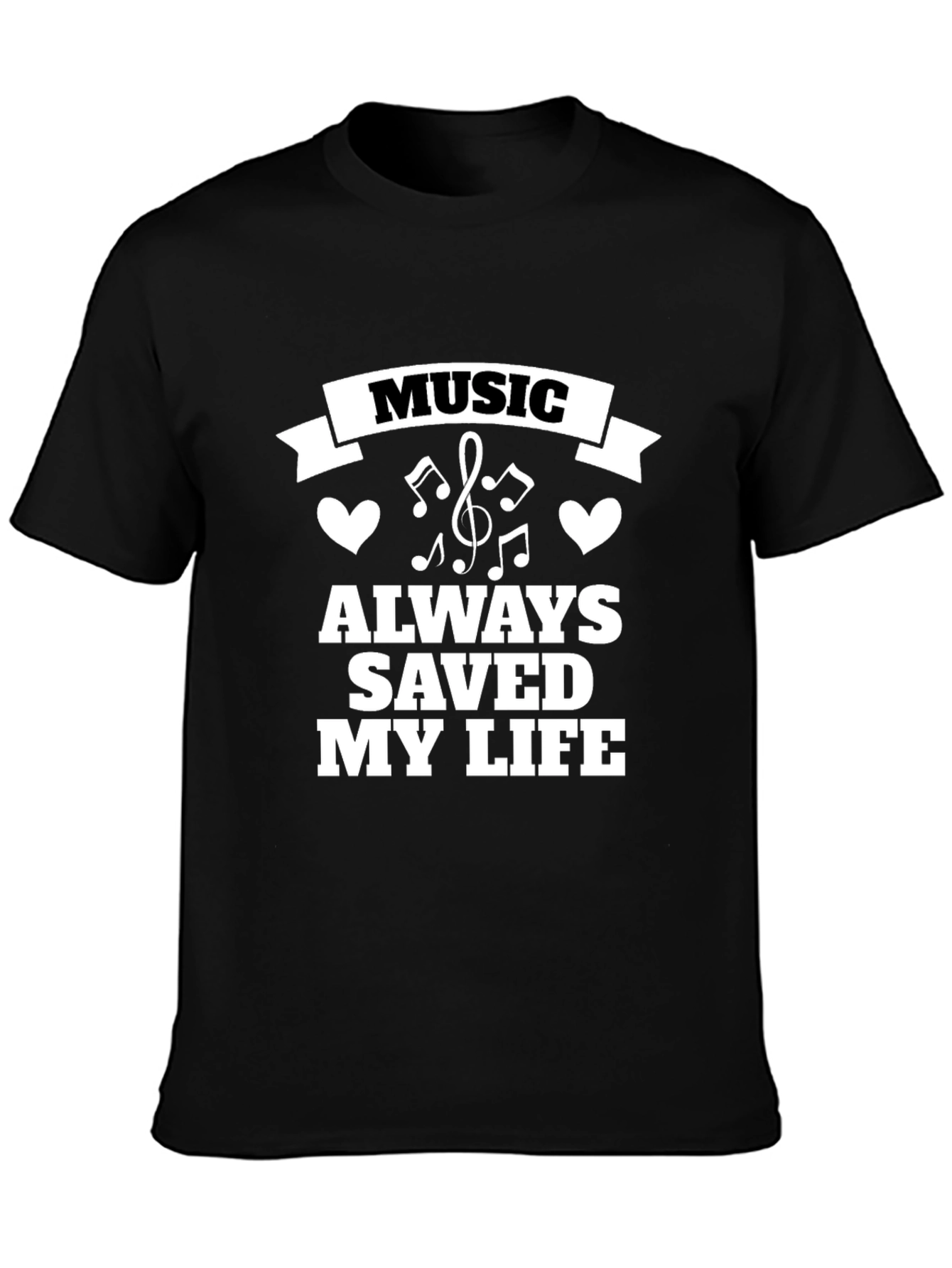 Music Saved My Life Black Tee