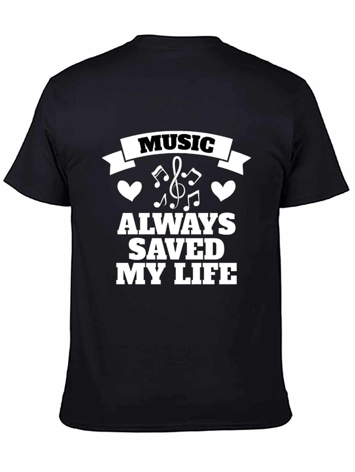 Music Saved My Life Black Tee