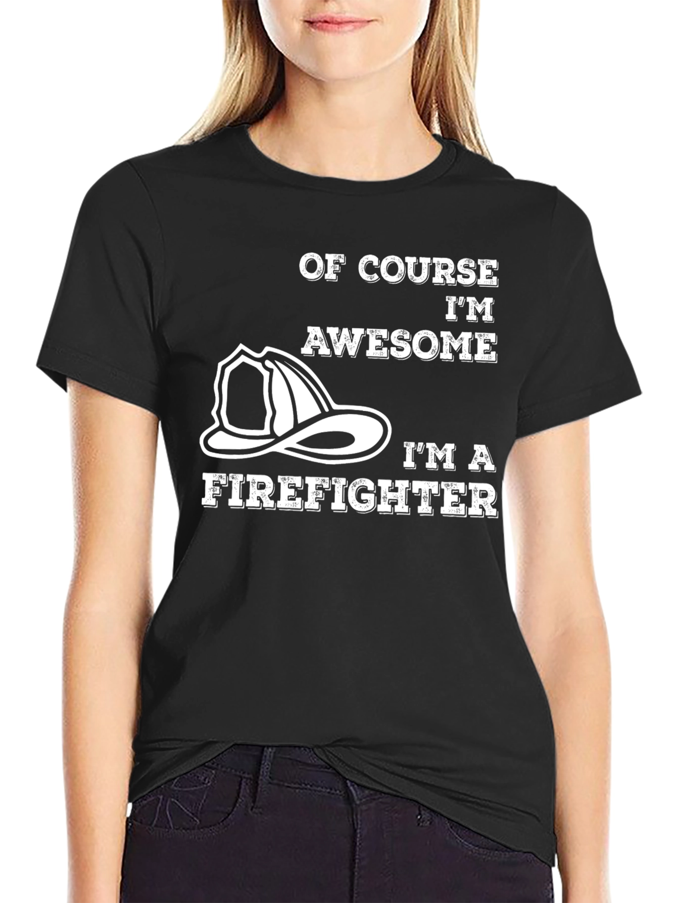 Awesome Firefighter T-Shirt - Black