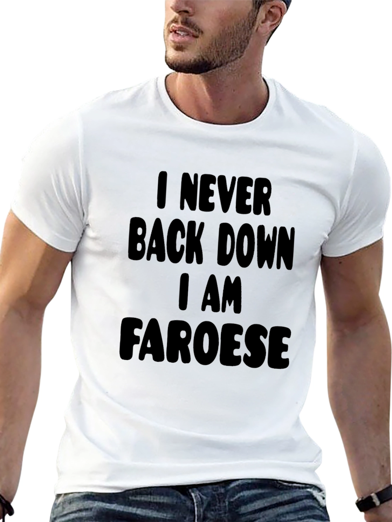 I Never Back Down Faroese Black T-Shirt