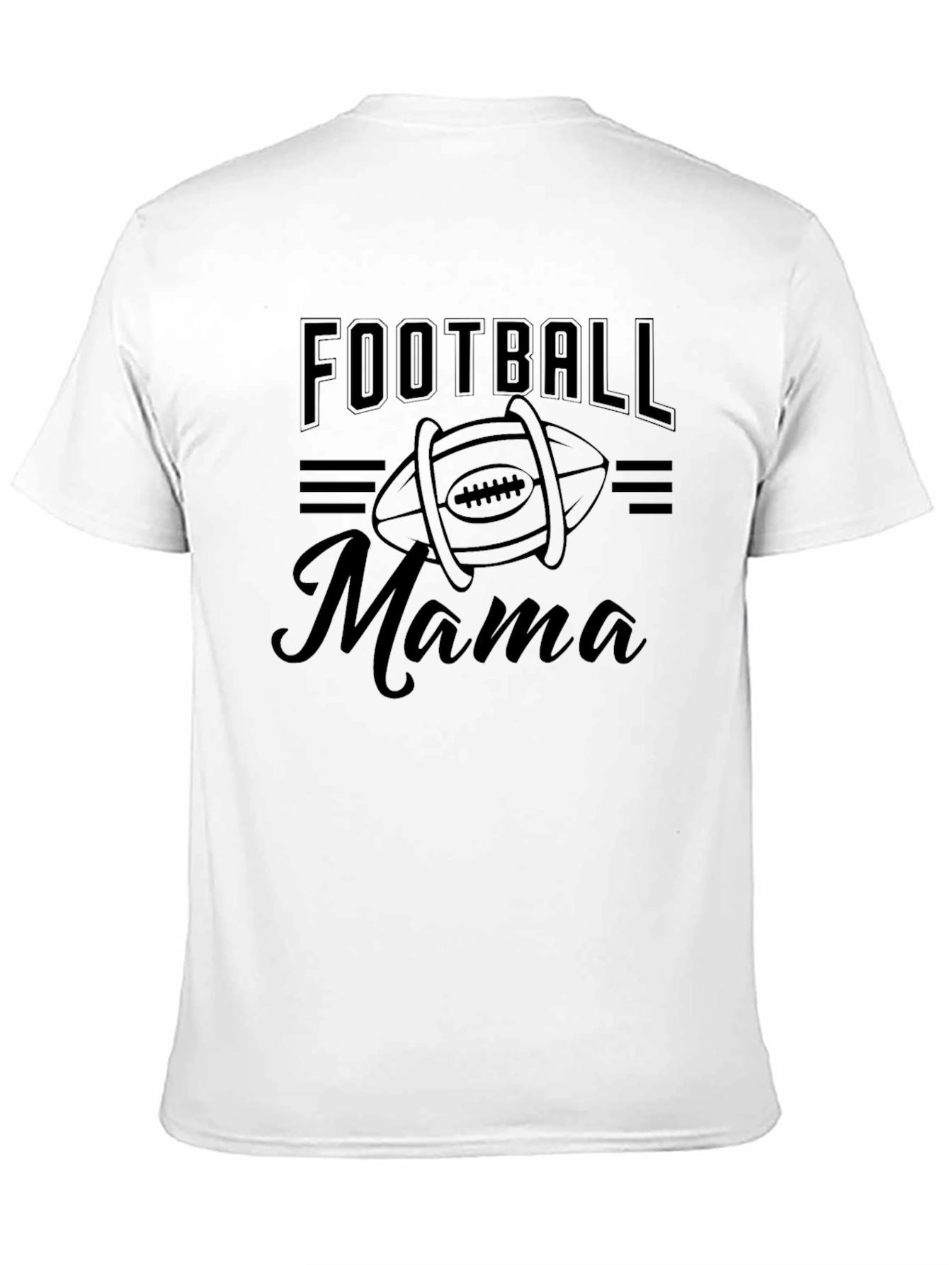 Football Mama Graphic T-Shirt - Black