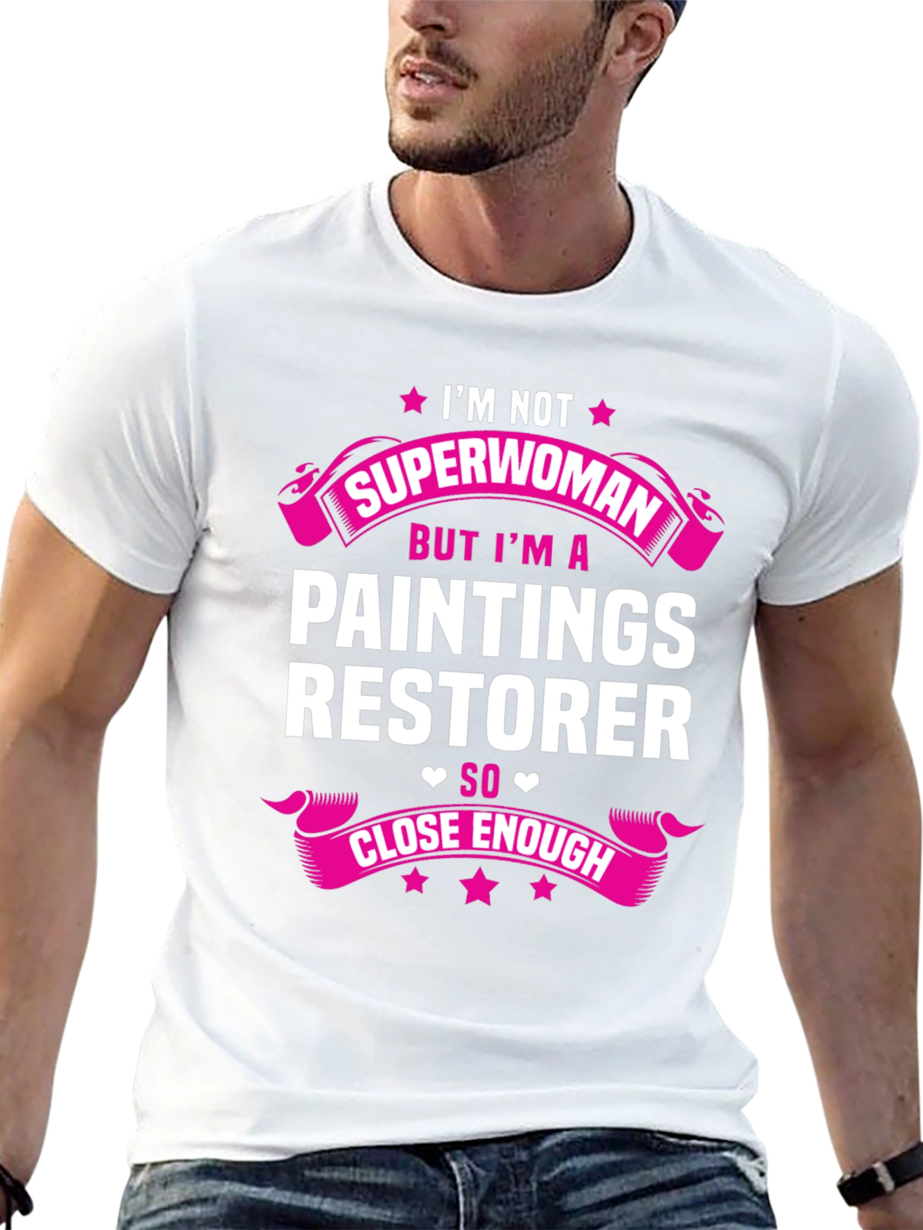 Painting Restorer Graphic Tee - Superwoman Close Enough