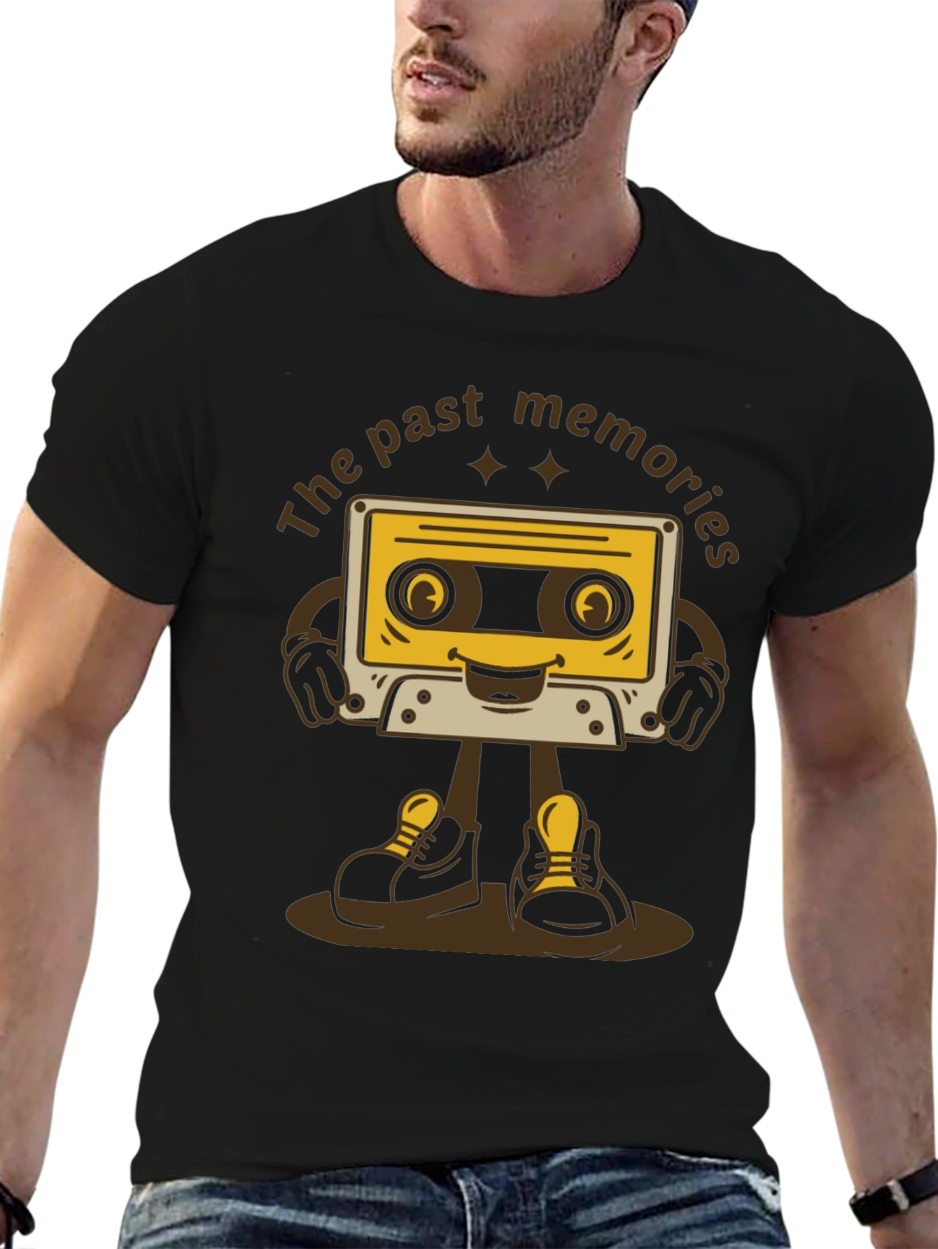 Retro Cartoon Cassette Tape T-Shirt - Past Memories
