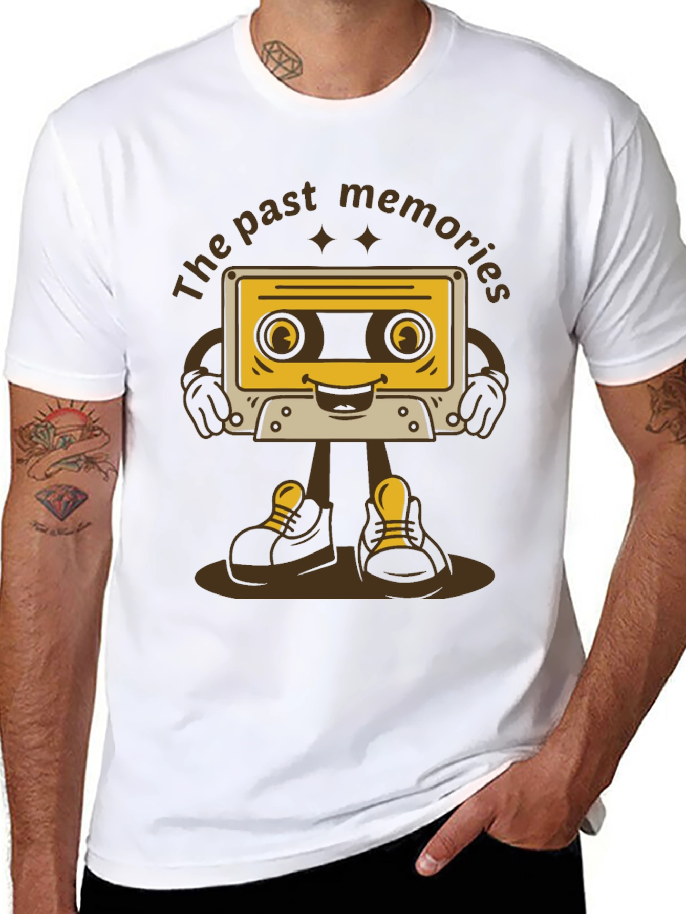 Retro Cartoon Cassette Tape T-Shirt - Past Memories