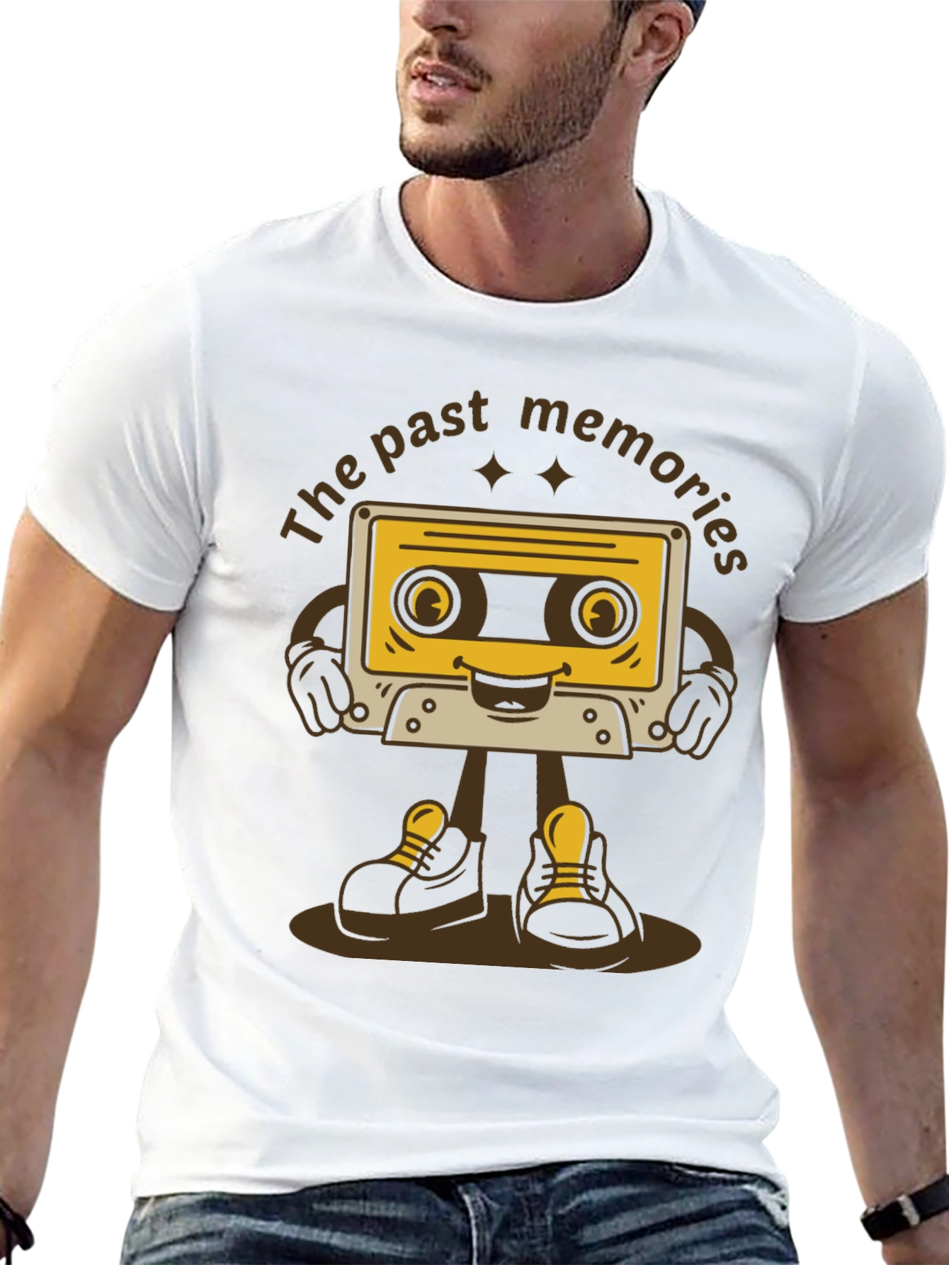 Retro Cartoon Cassette Tape T-Shirt - Past Memories