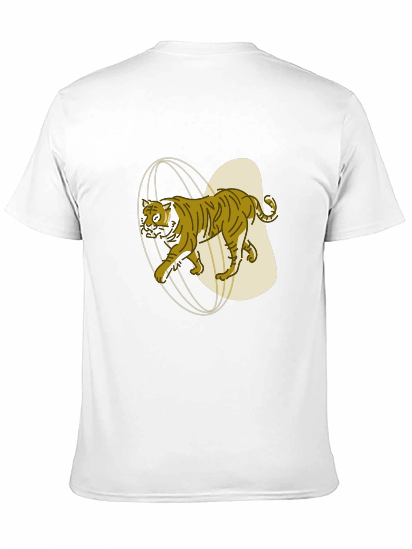Stylish Tiger Graphic Tee - Black Cotton Blend Shirt