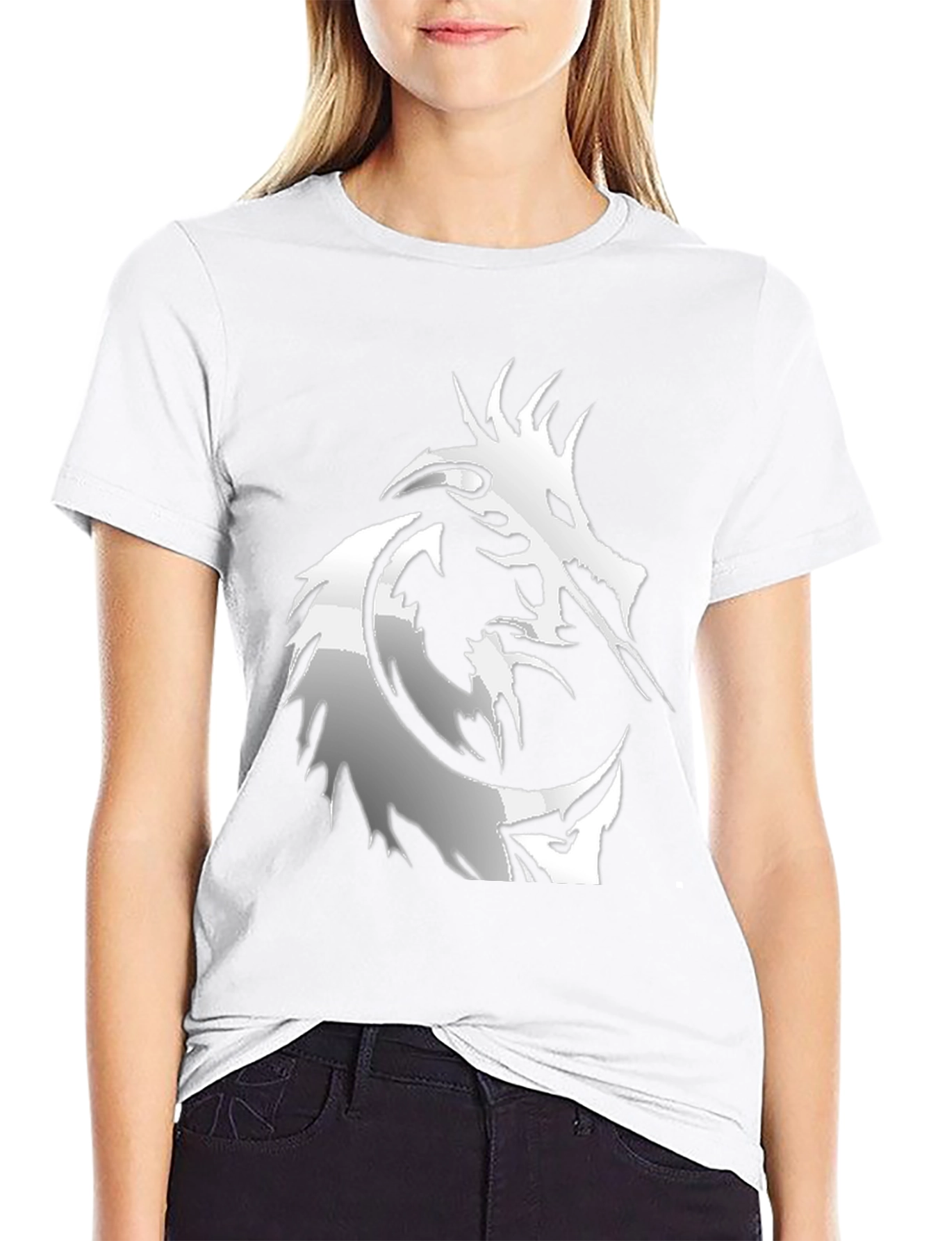 Dragon Graphic Tee - Black Cotton T-Shirt