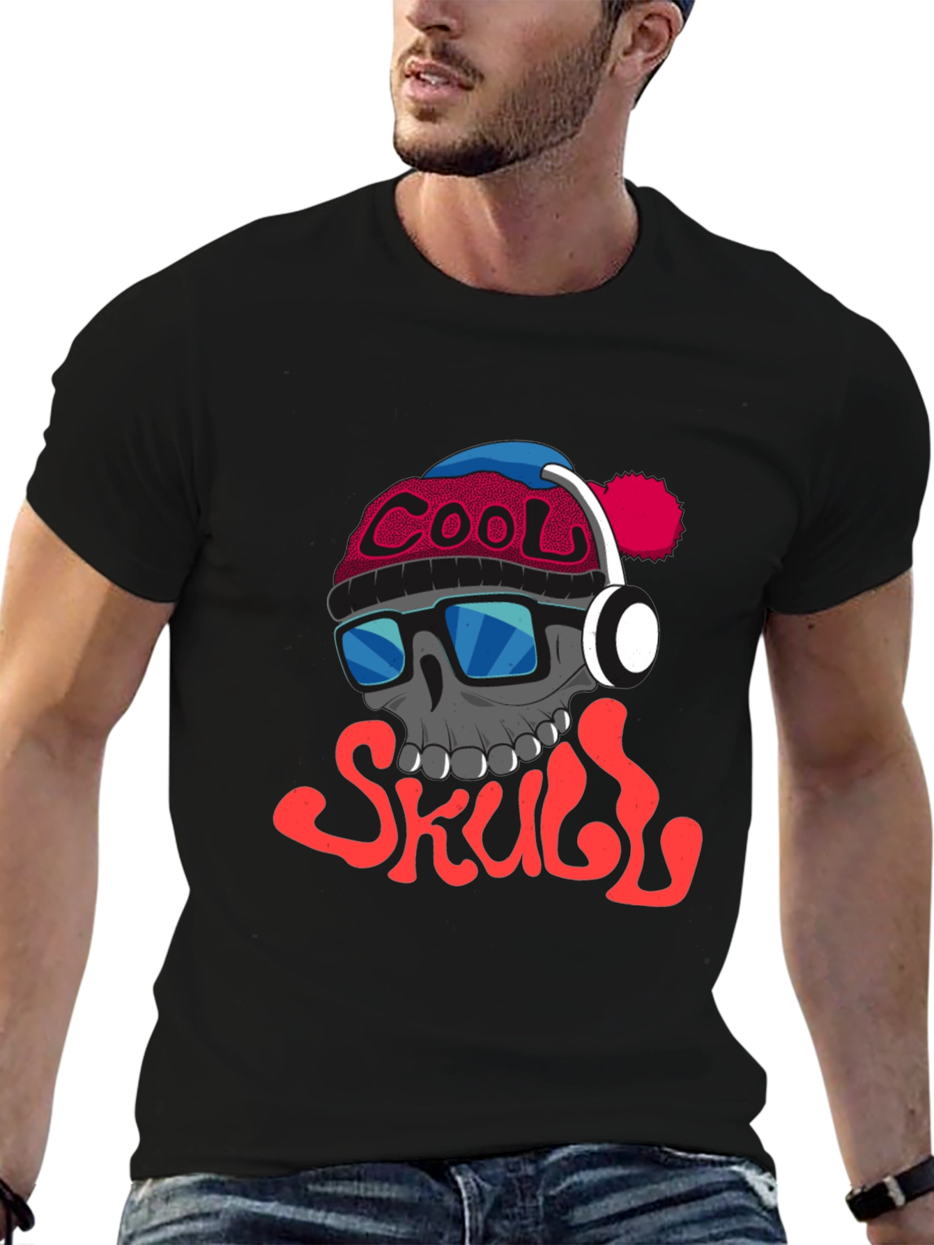 Cool Skull Graphic Tee - Trendy Streetwear