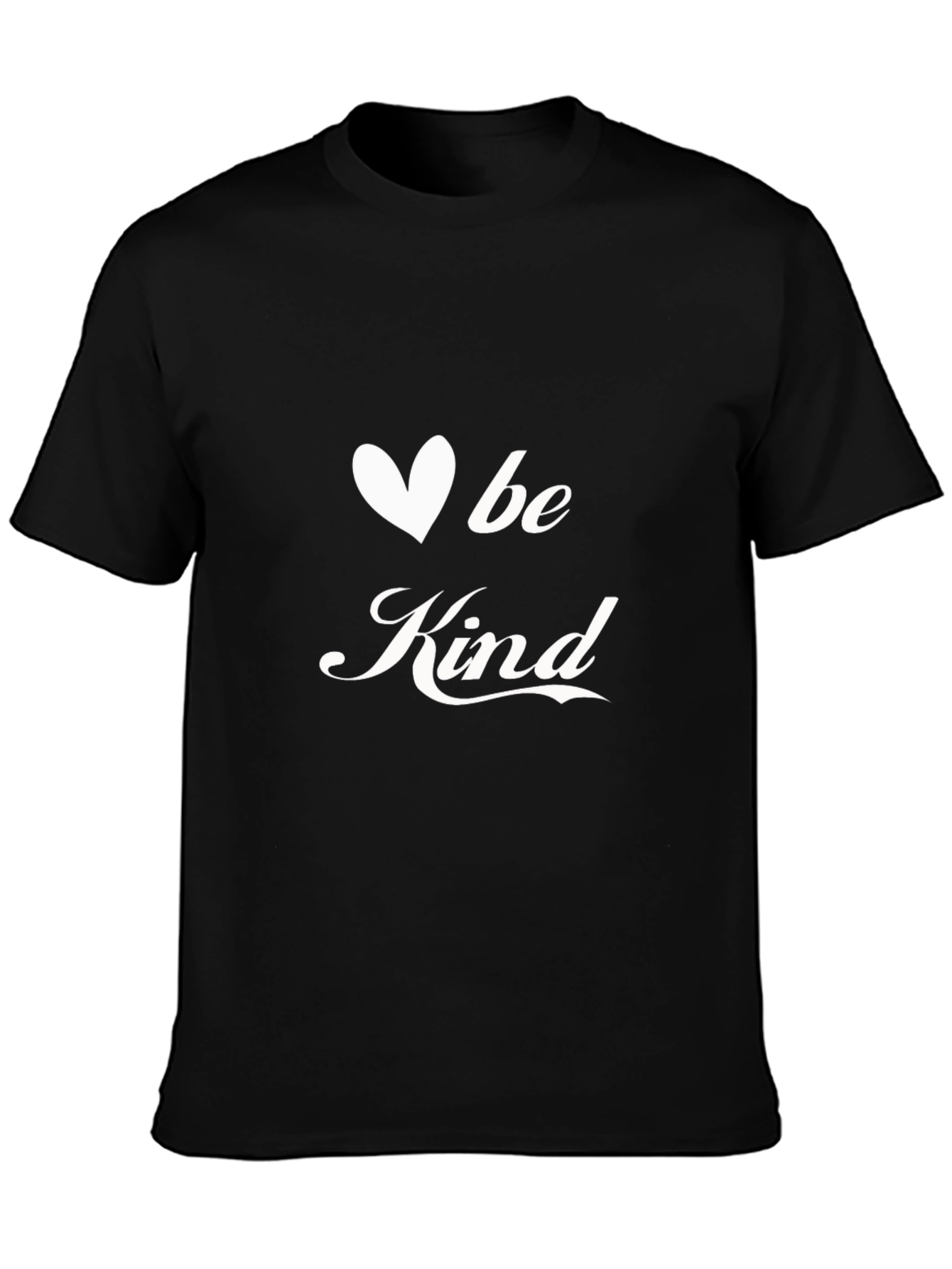 Be Kind Graphic Tee - Heart Design Black Shirt